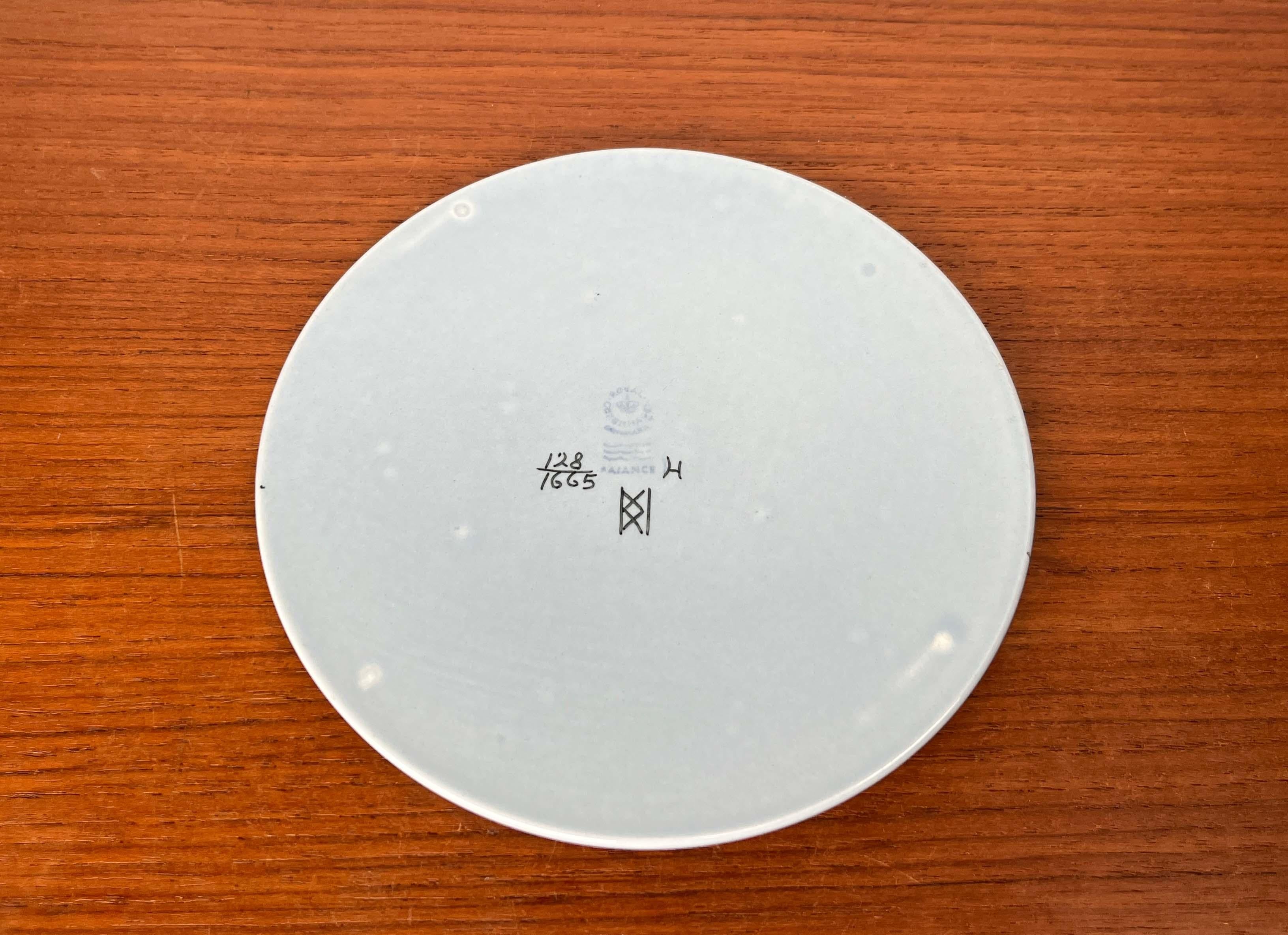 Mid-Century Modern Danish Crazy Bird Design Teller Beth Breyen Royal Copenhagen im Angebot 8