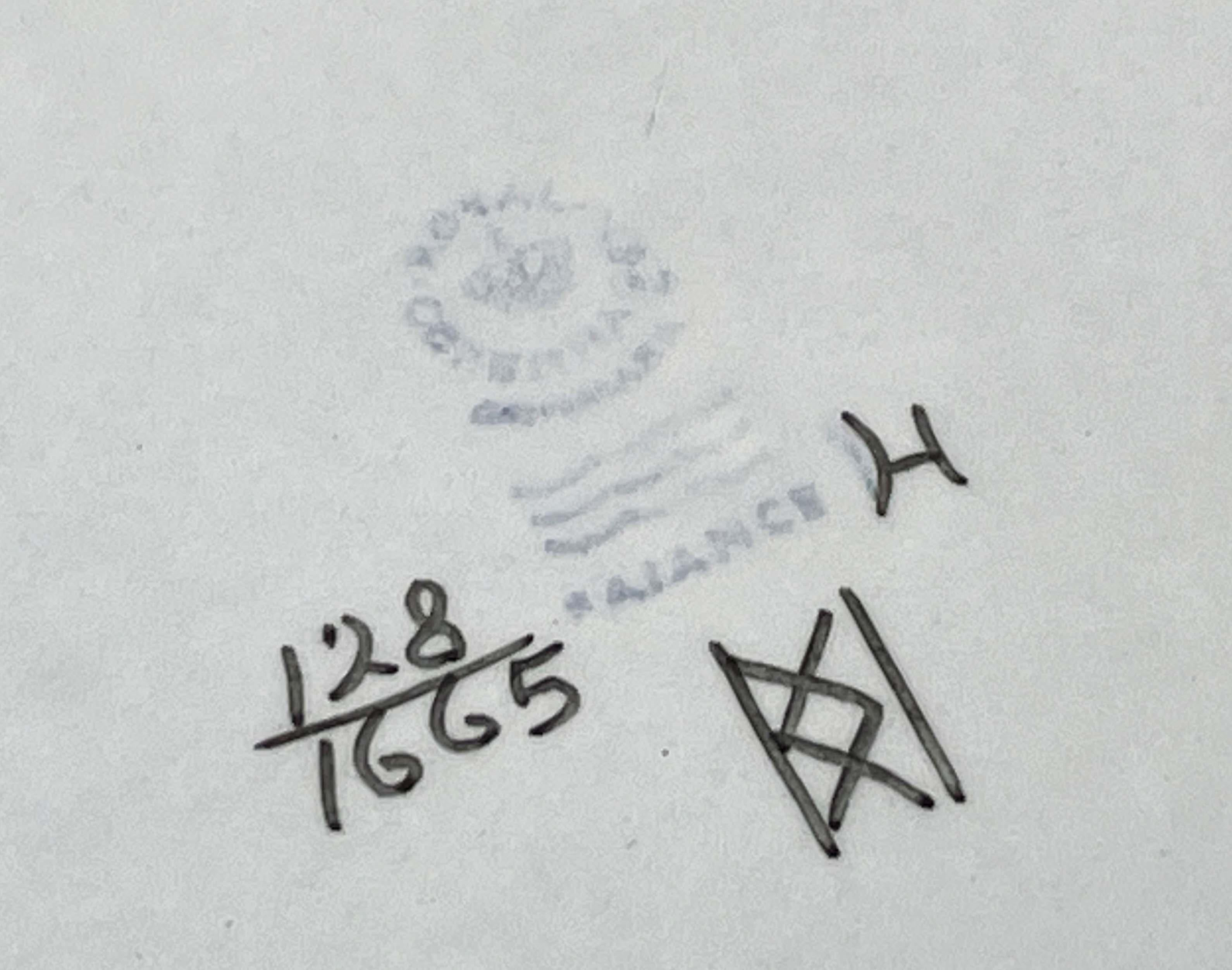 Mid-Century Modern Danish Crazy Bird Design Teller Beth Breyen Royal Copenhagen im Angebot 9