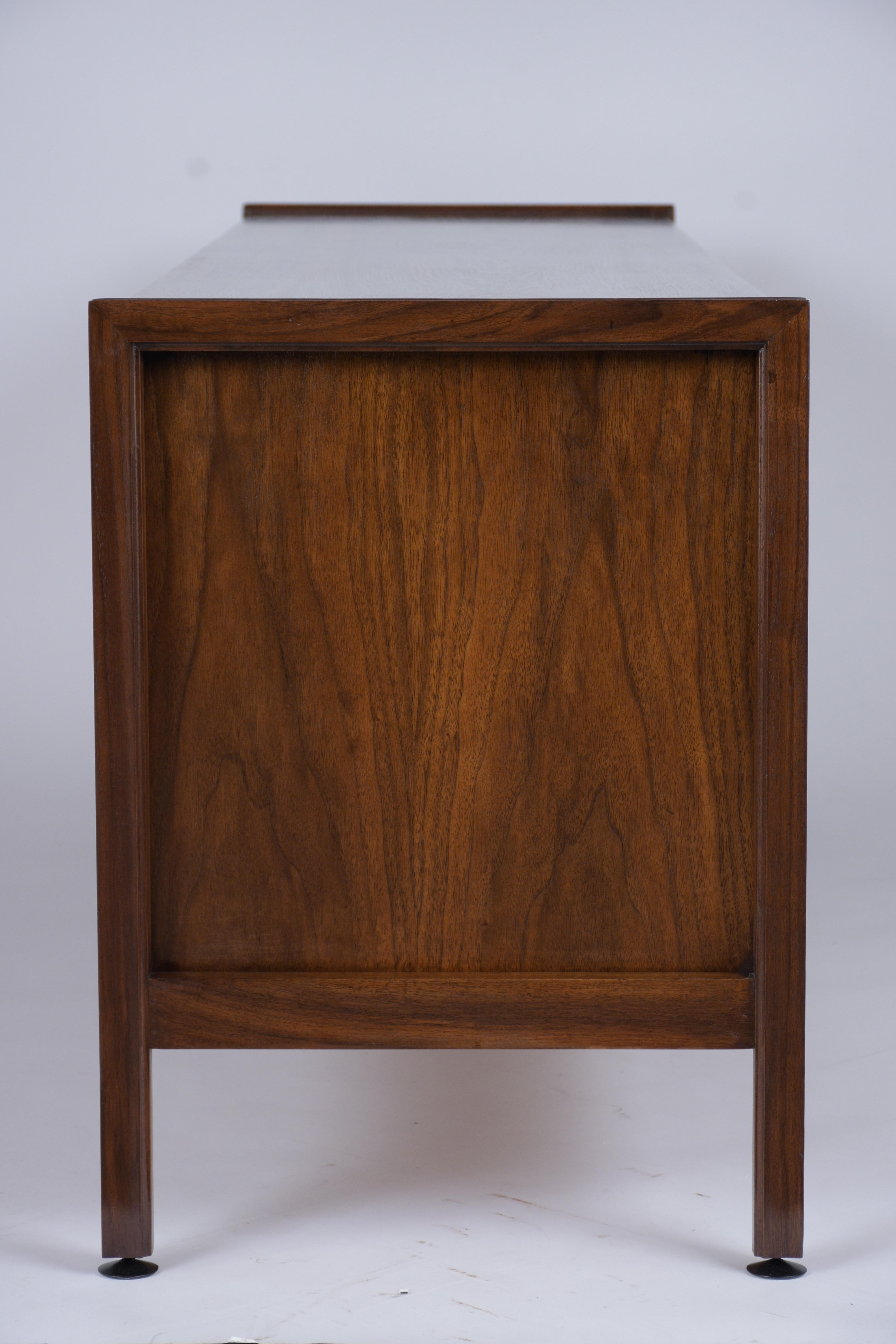 Mid Century Modern Walnut Lacquered Credenza 2