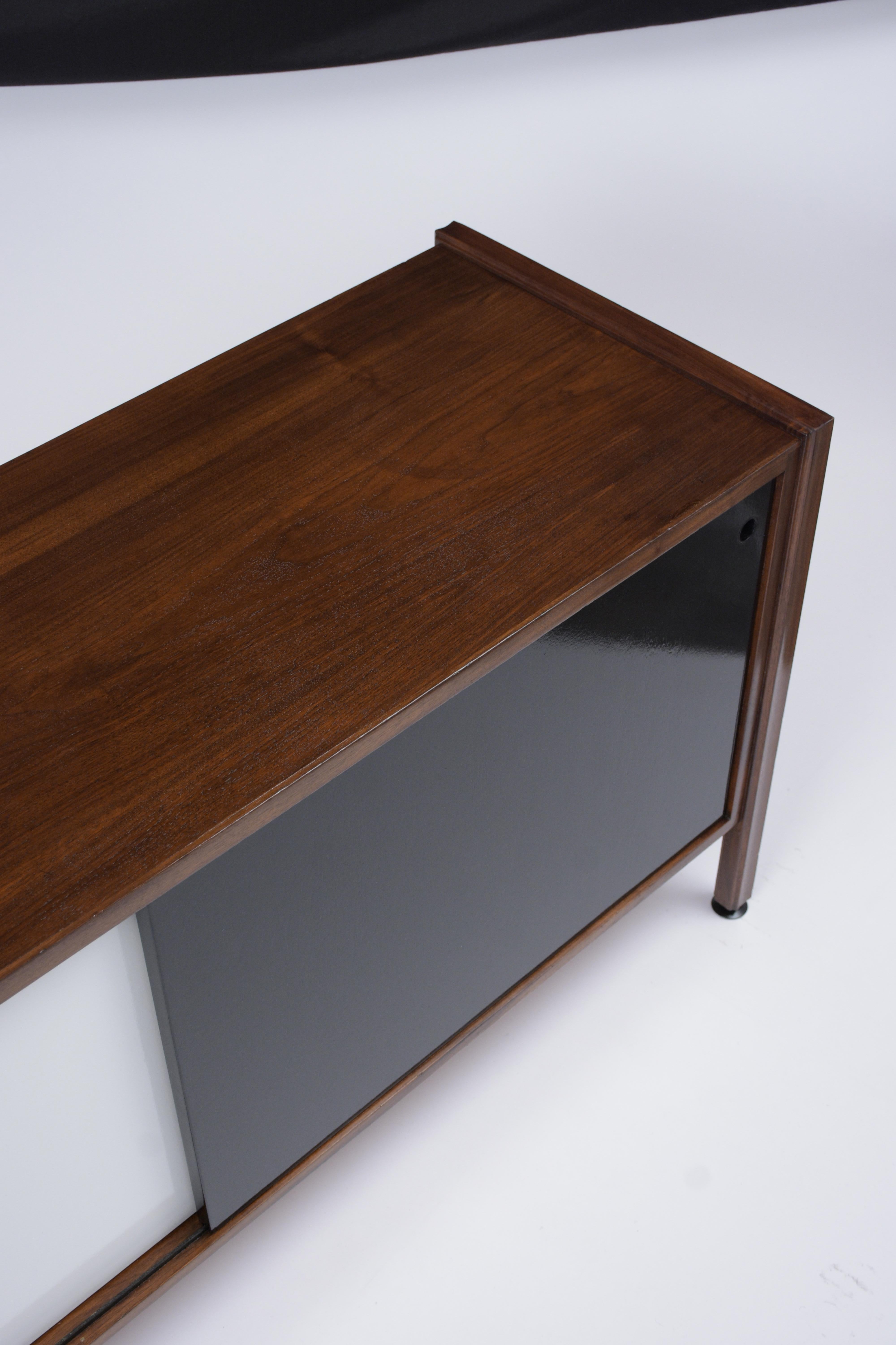 Mid Century Modern Walnut Lacquered Credenza 1