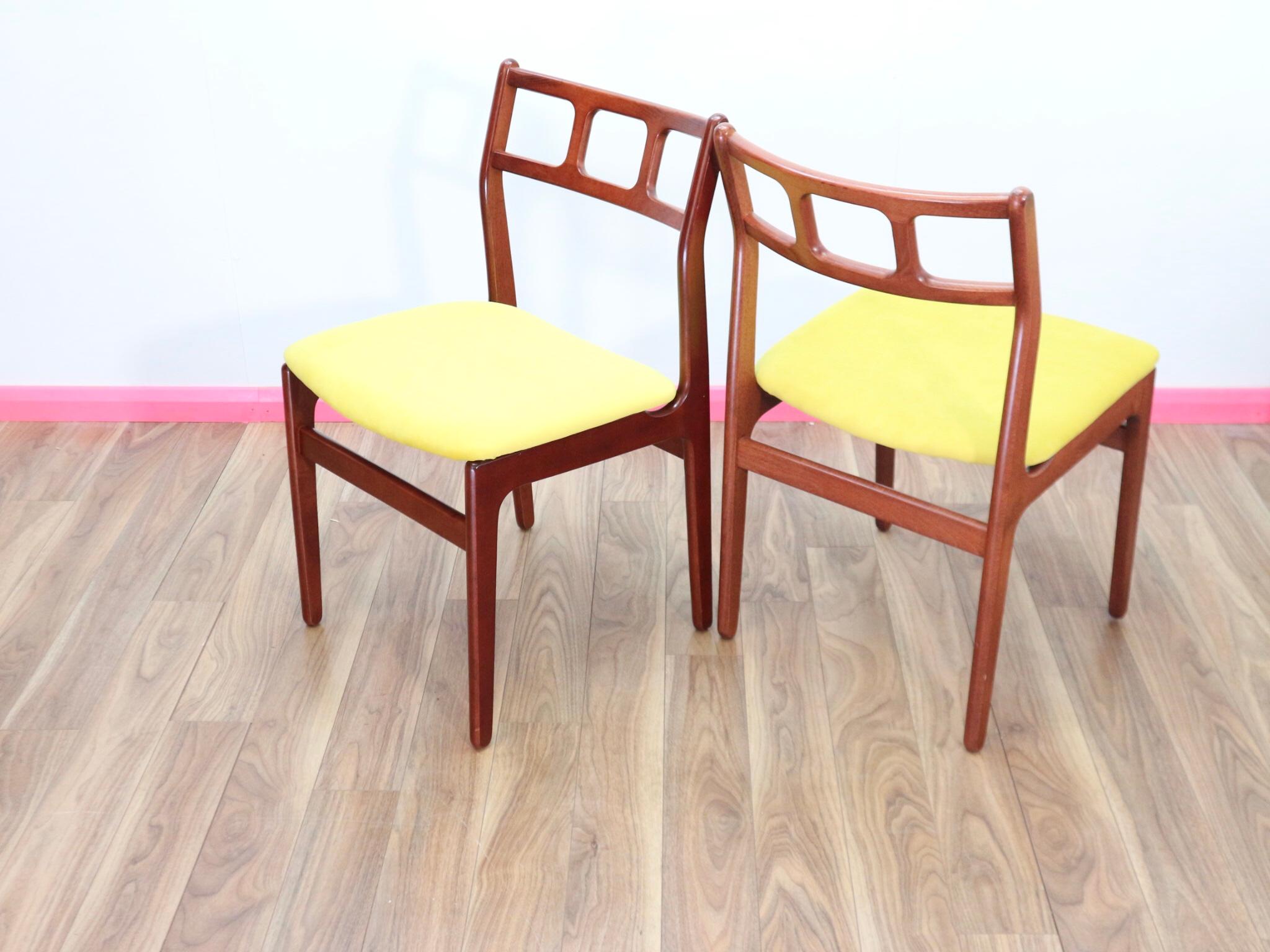 Mid-Century Modern Danish Design Dining Chairs by D, Scan Set of 4 1