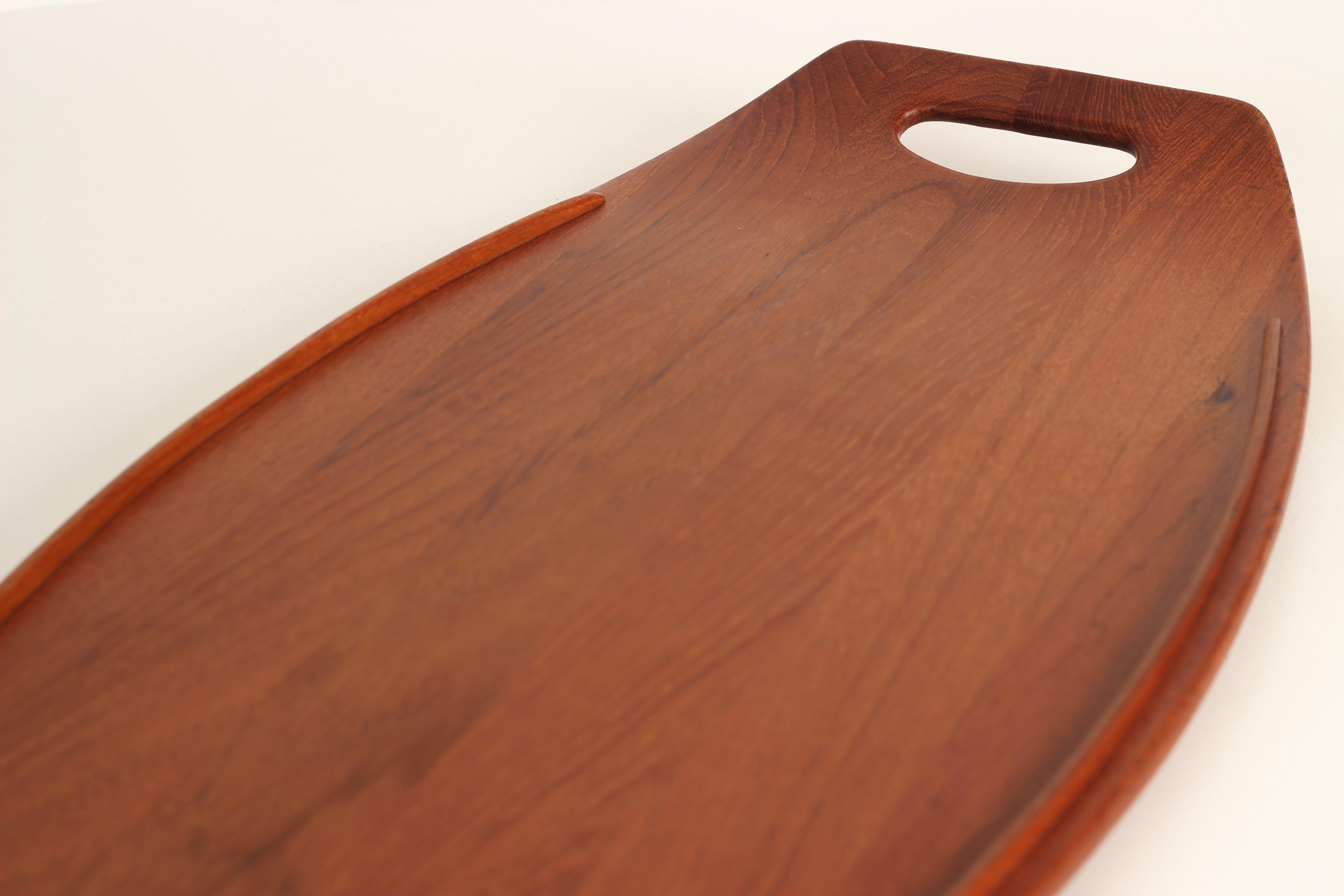 Bandeja de teca de diseño danés moderno de mediados de siglo de Jens Quistgaard Made by Dansk en venta 9