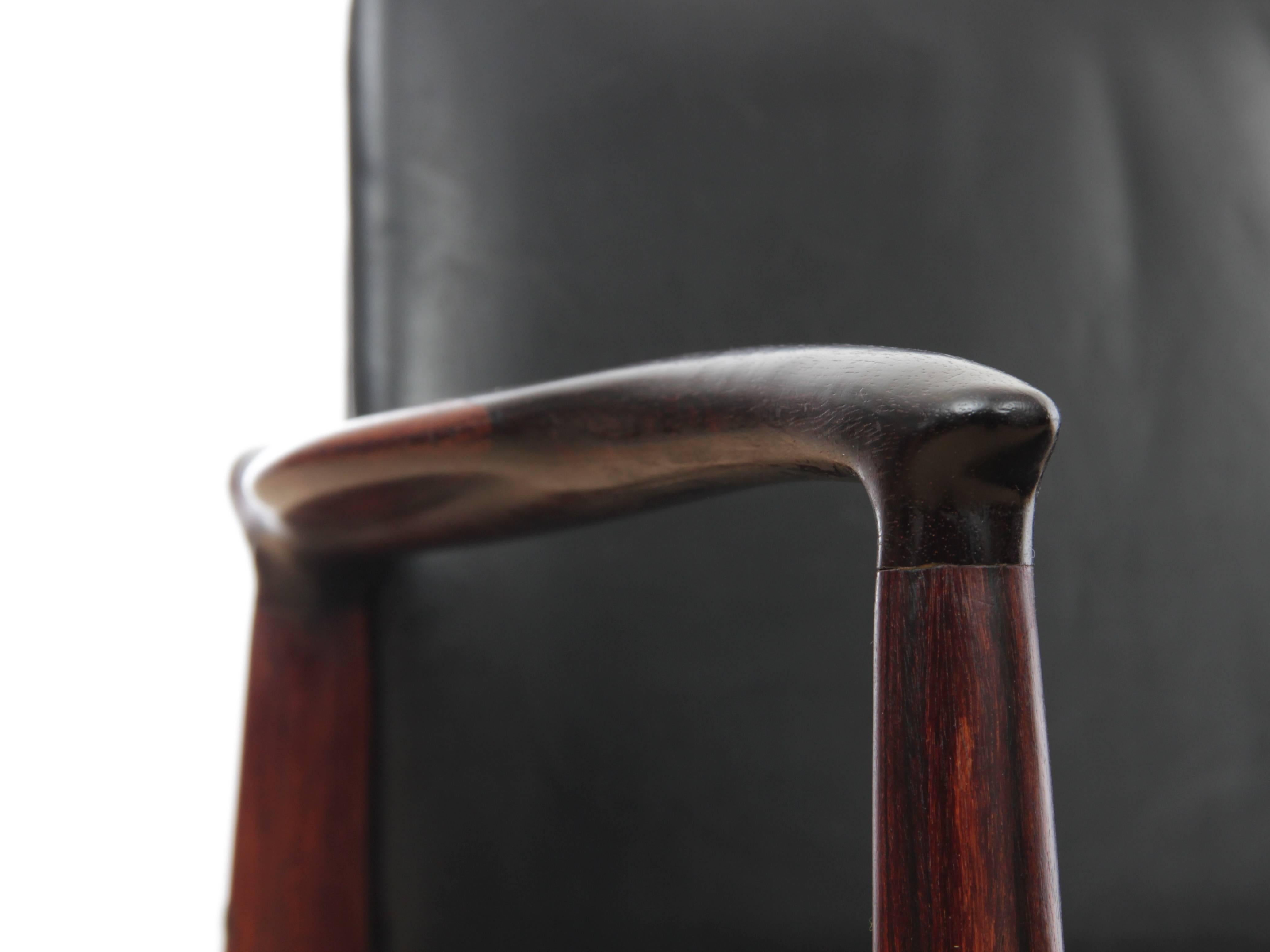 Mid-Century Modern Danish Desk Chair in Rosewood Model 66 by Erik Buck 6