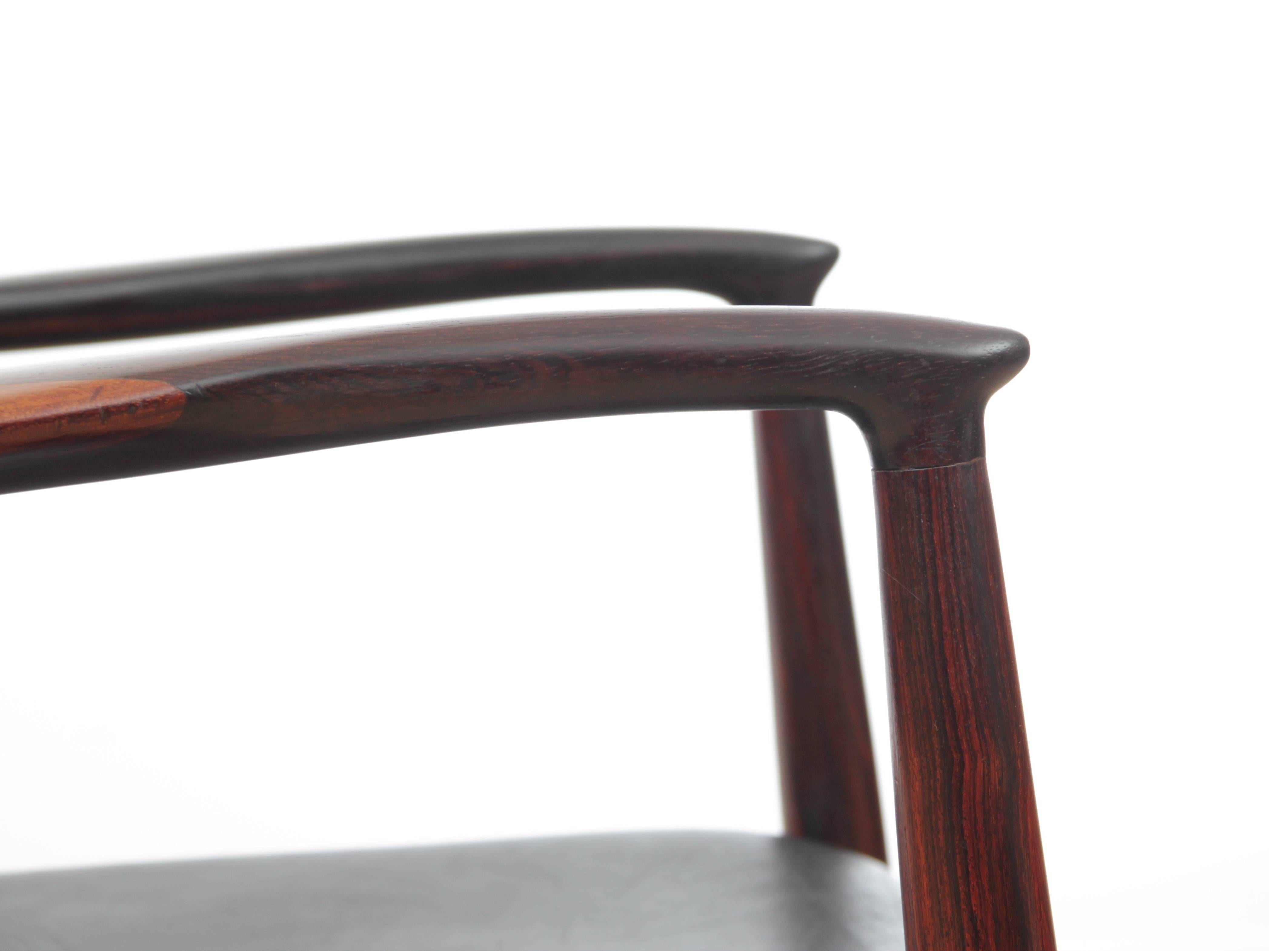 Mid-Century Modern Danish Desk Chair in Rosewood Model 66 by Erik Buck 8