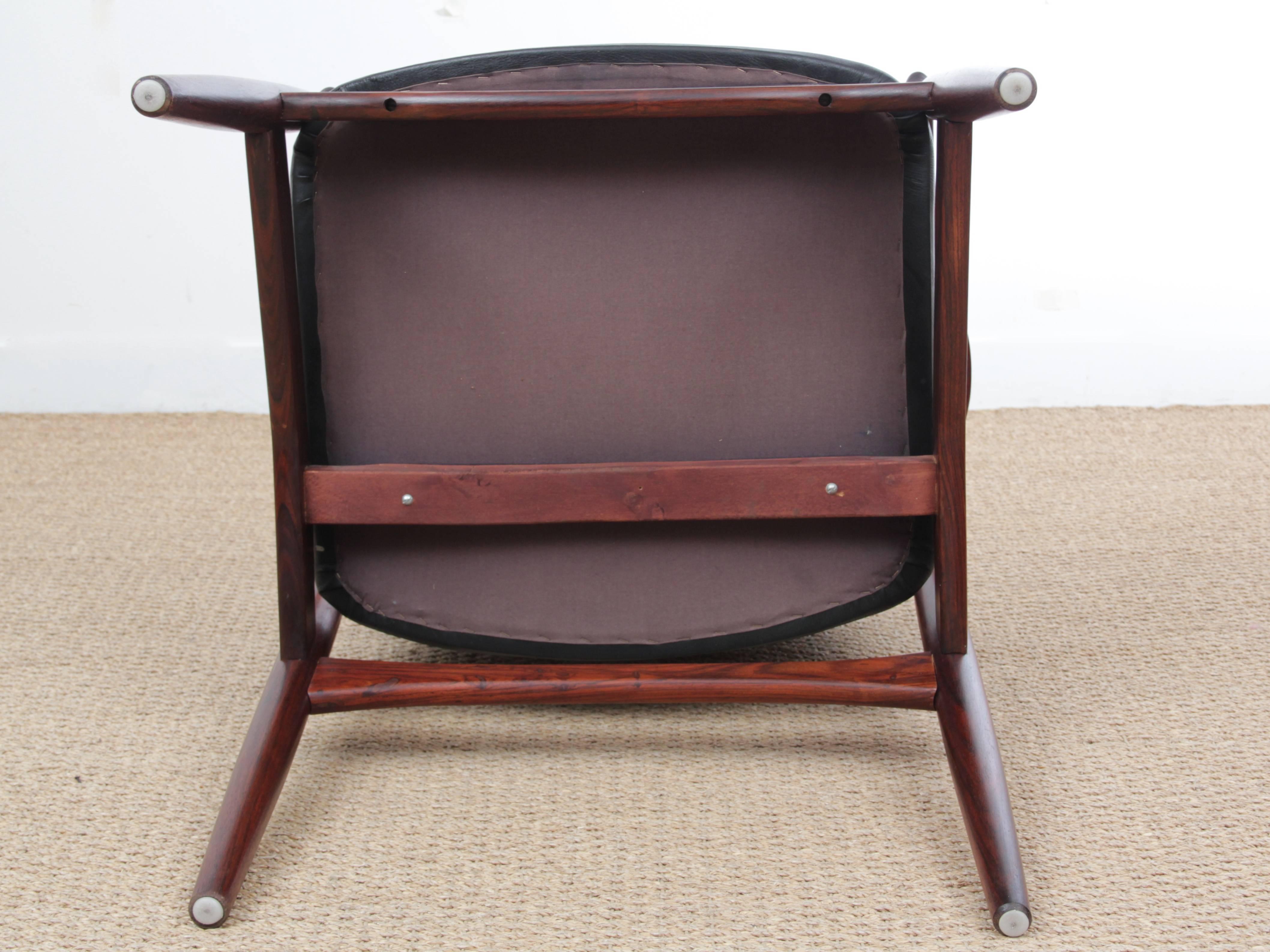 Mid-Century Modern Danish Desk Chair in Rosewood Model 66 by Erik Buck 11