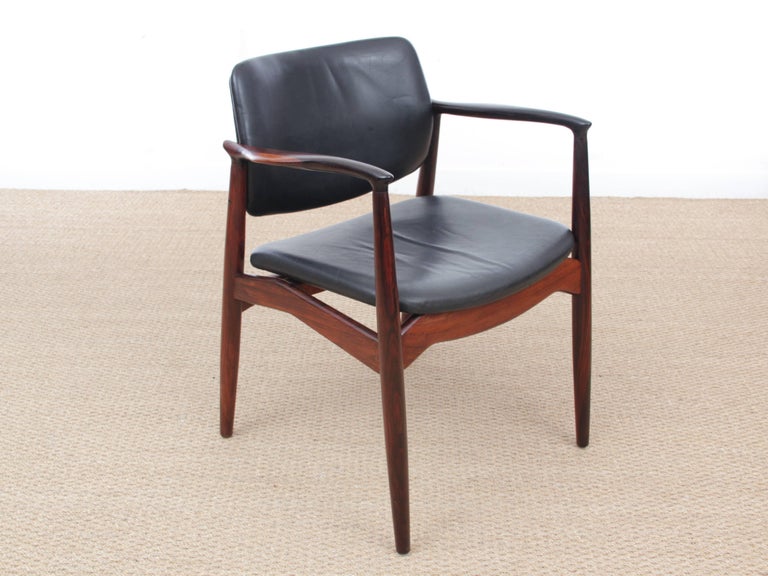 Mid-Century Modern Danish Desk Chair in Rosewood Model 66 by Erik ...