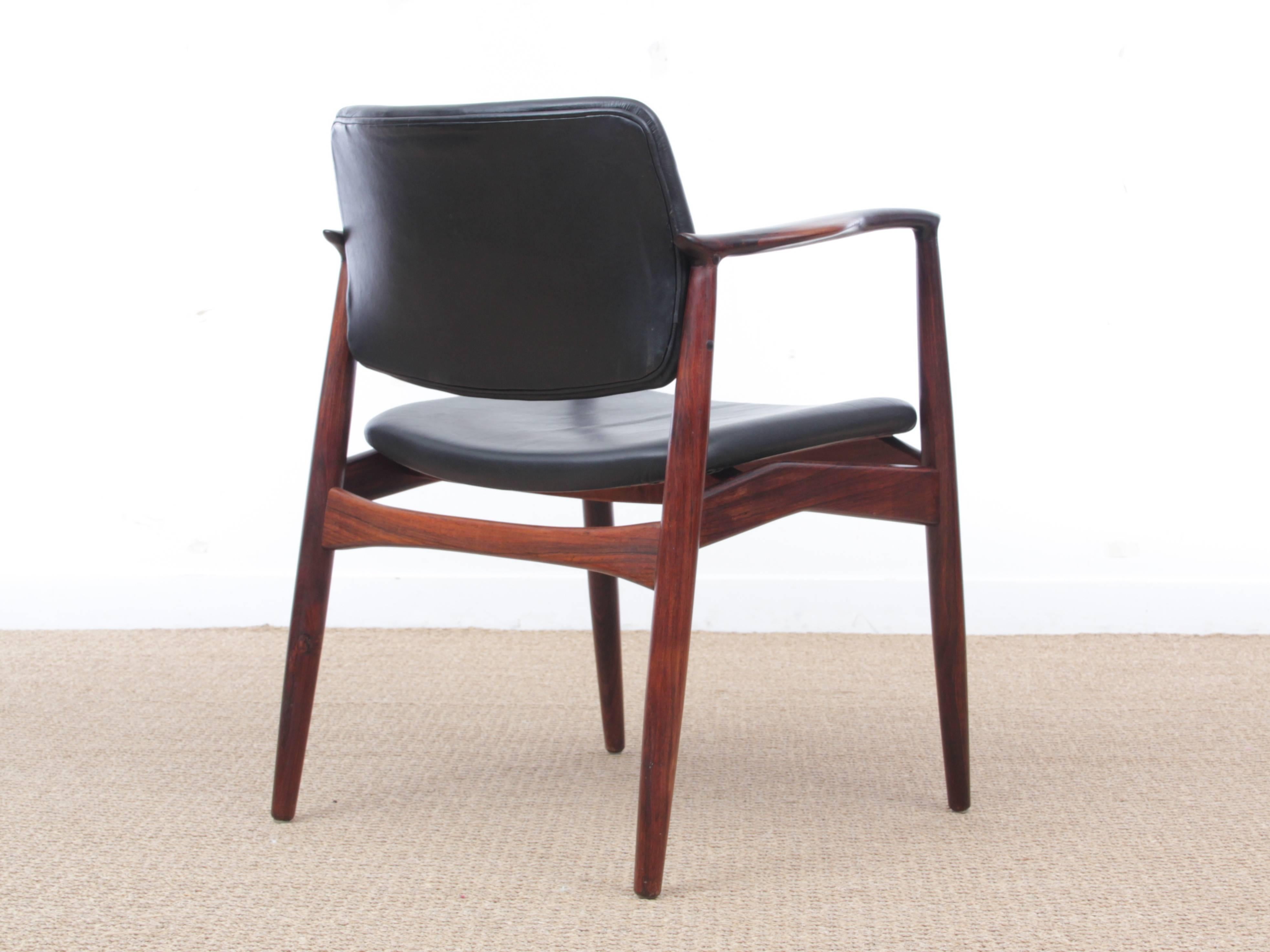 Mid-20th Century Mid-Century Modern Danish Desk Chair in Rosewood Model 66 by Erik Buck