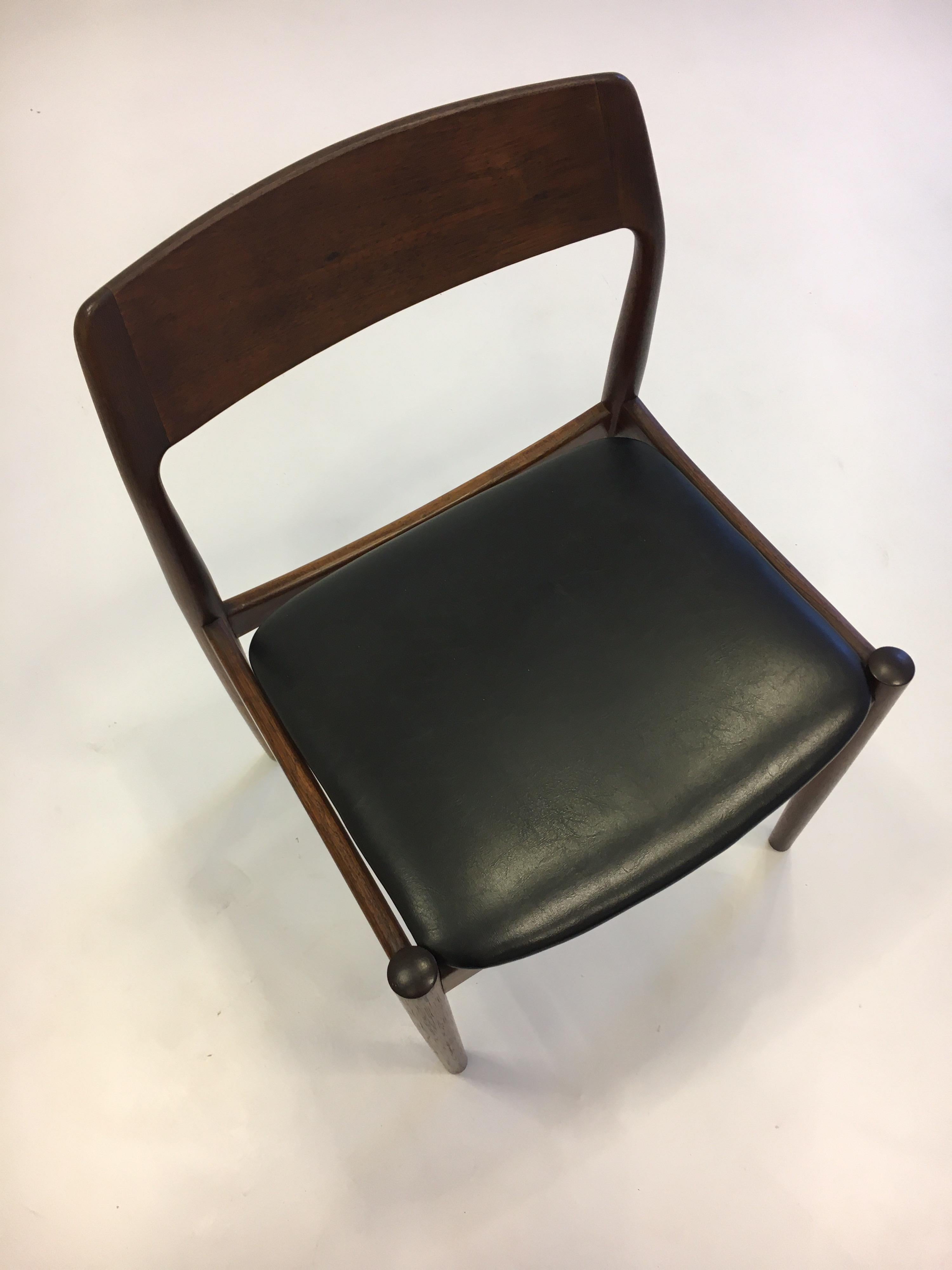 Johannes Nørgaard Mid-Century Modern Danish Dining Chairs, Denmark 1950s For Sale 9