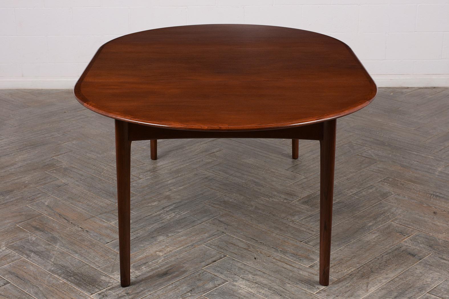 Danish Mid-Century Modern Lacquered Dining Table In Good Condition In Los Angeles, CA