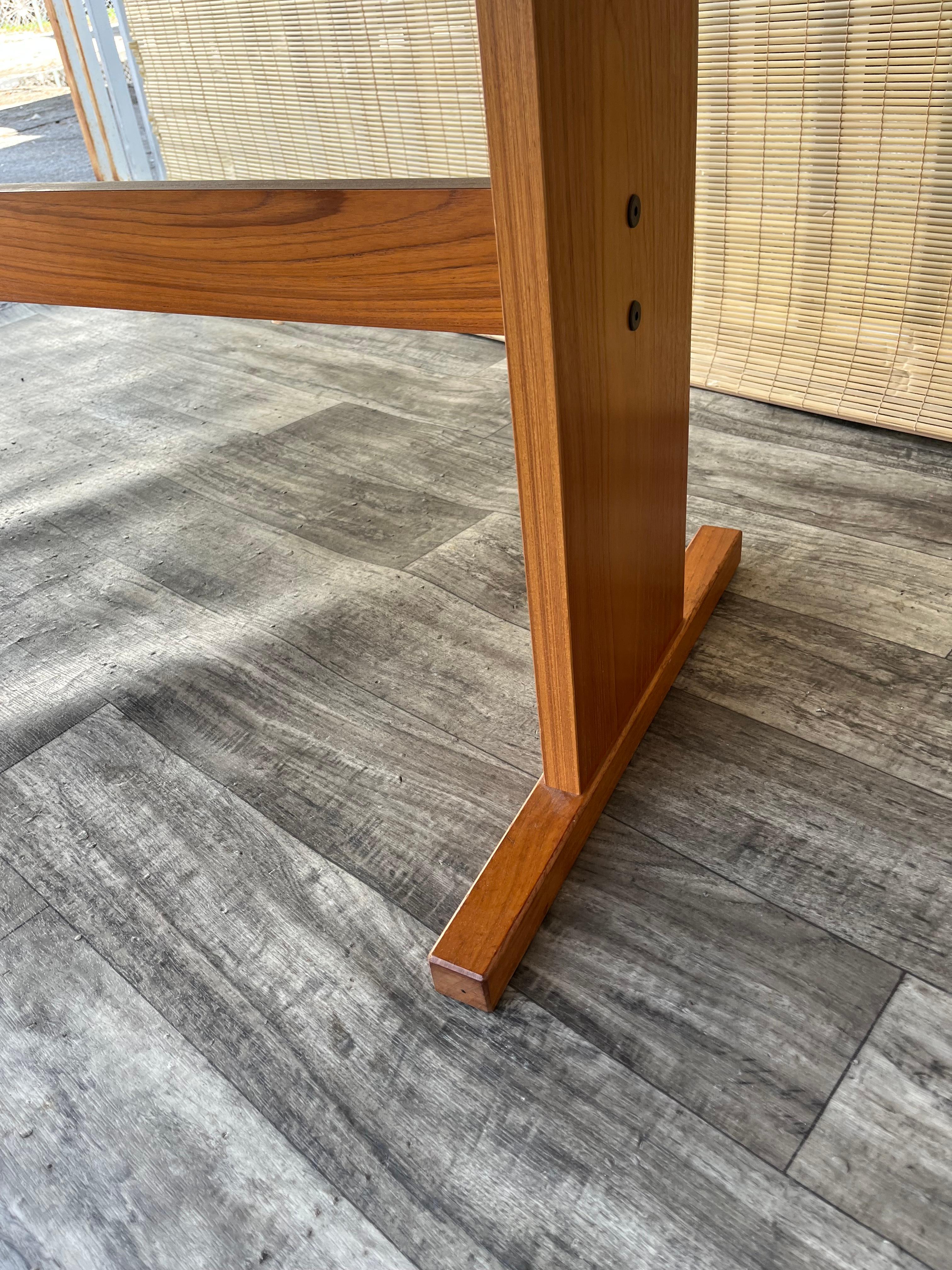 Mid Century Modern Danish Expandable Dining Table W/ Tile Inlay by Gangso Mobler For Sale 8