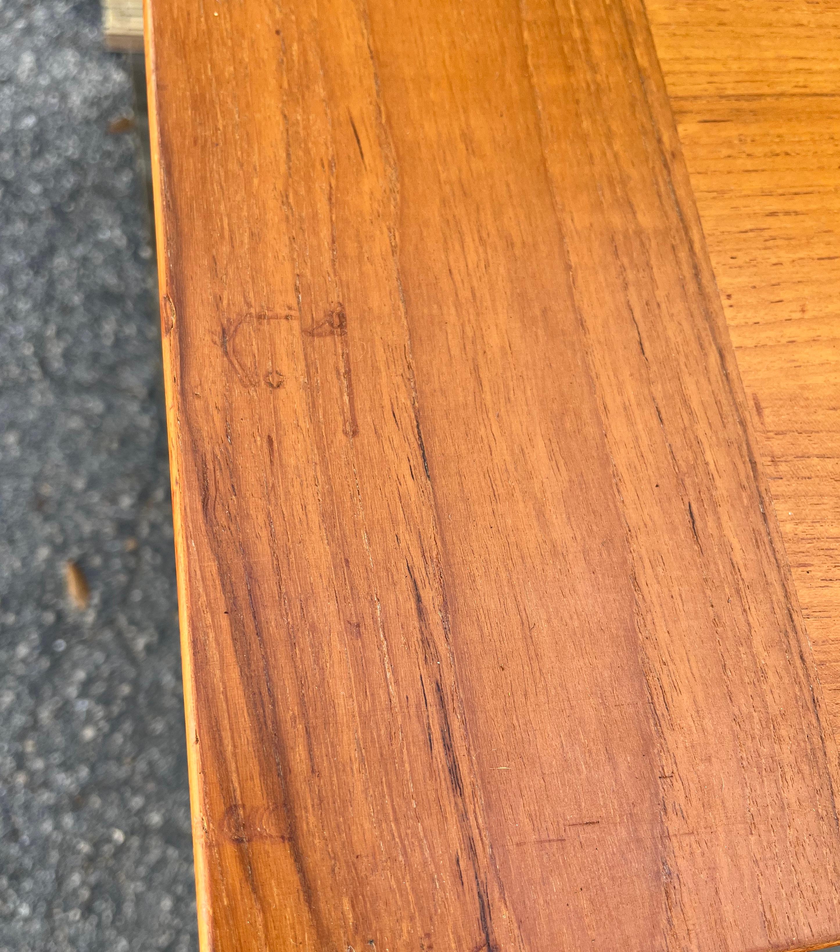 Mid Century Modern Danish Expandable Dining Table W/ Tile Inlay by Gangso Mobler For Sale 12