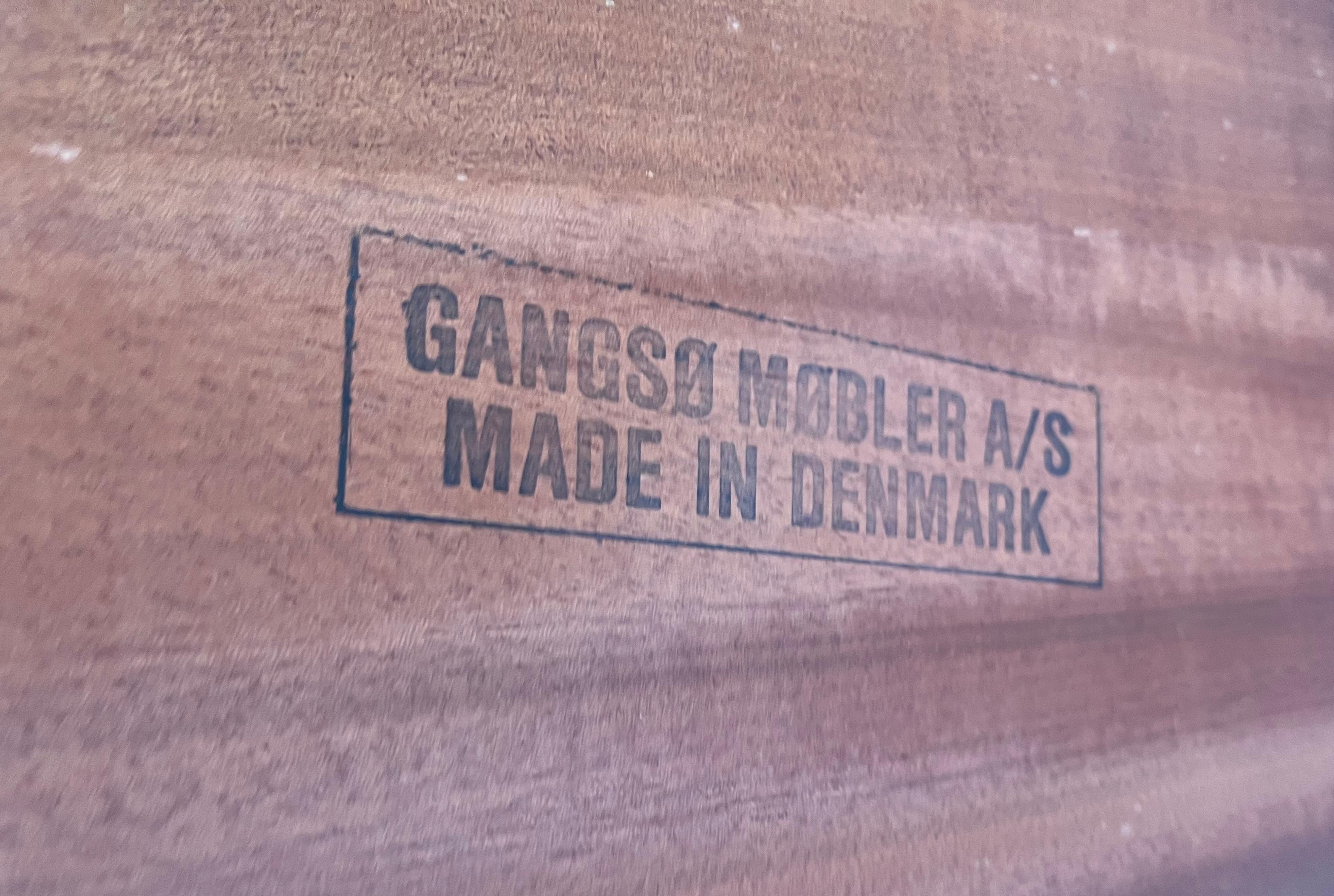 Mid Century Modern Danish Expandable Dining Table W/ Tile Inlay by Gangso Mobler For Sale 14