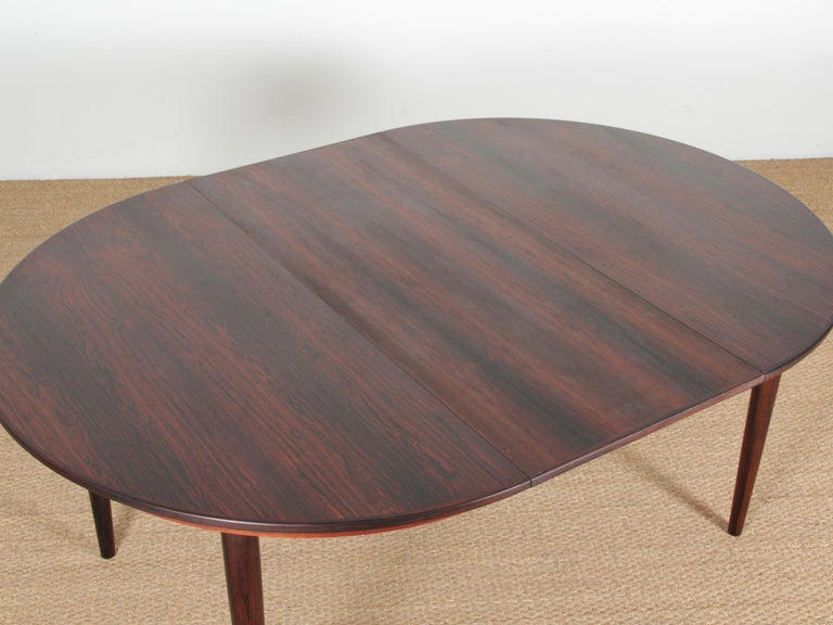 Mid-Century Modern Danish Extendable Round Dining Table in ...