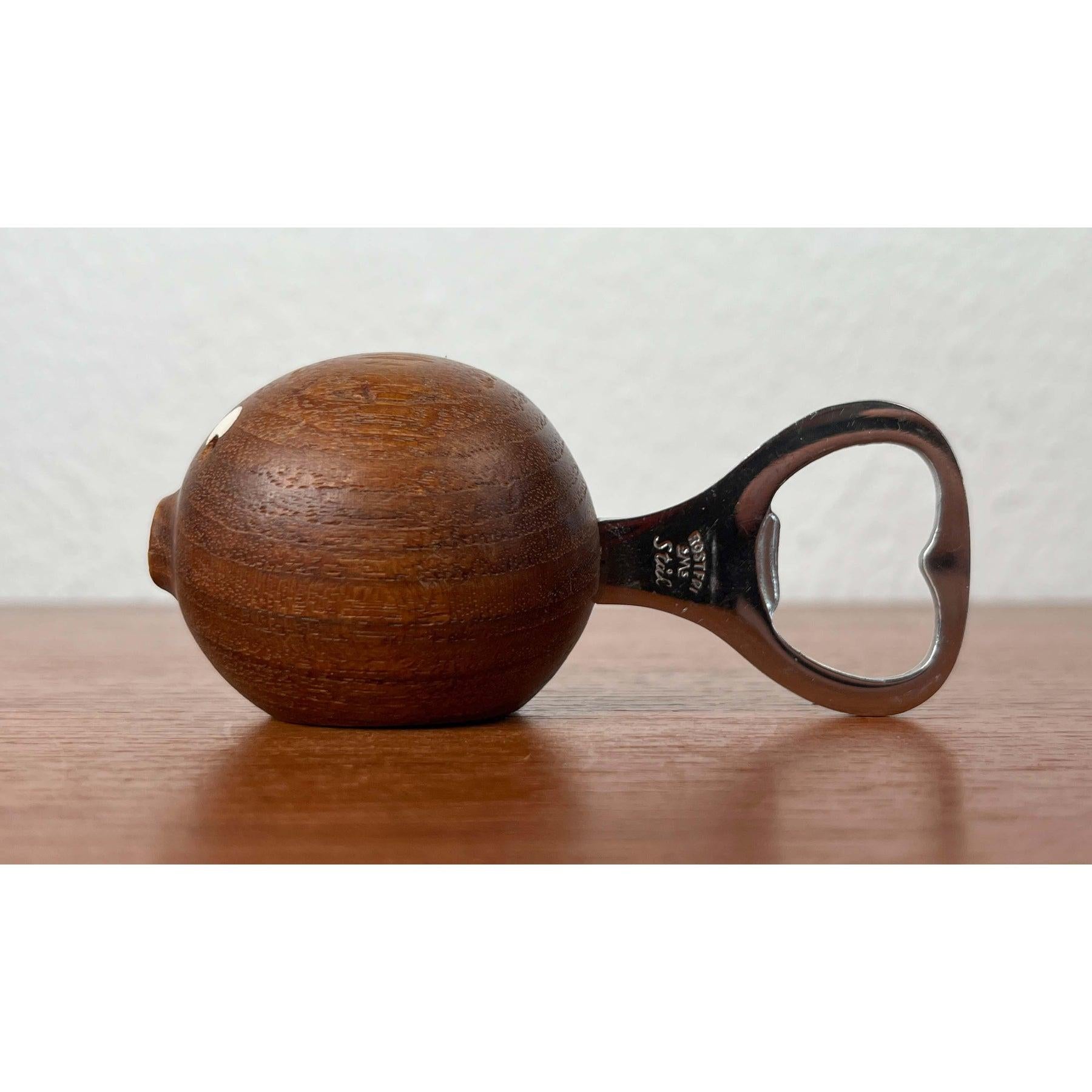 Mid-Century Modern Danish Fish Bottle Opener in Teak, 1960s For Sale 12