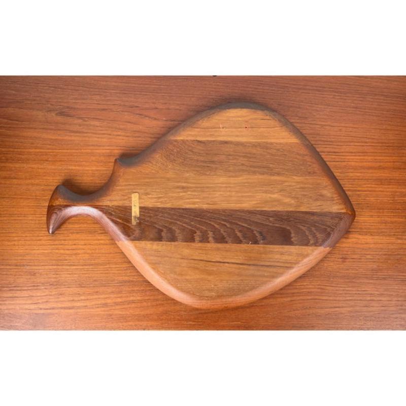 Mid-Century Modern Danish Fish Shaped Teak Plate Bowl from Digsmed, 1960s For Sale 7