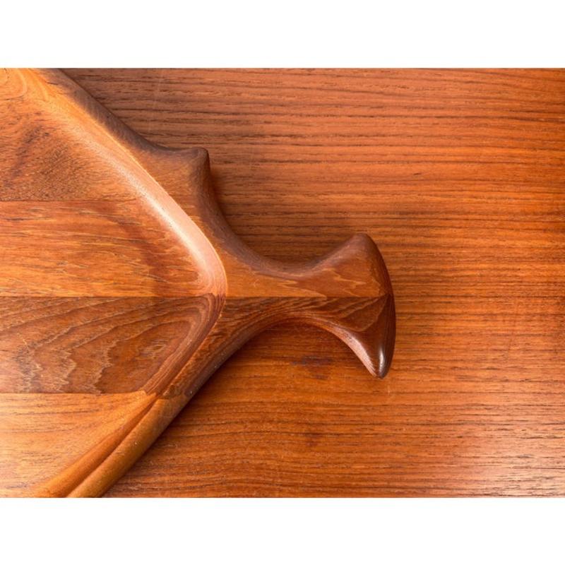 Mid-Century Modern Danish Fish Shaped Teak Plate Bowl from Digsmed, 1960s For Sale 2