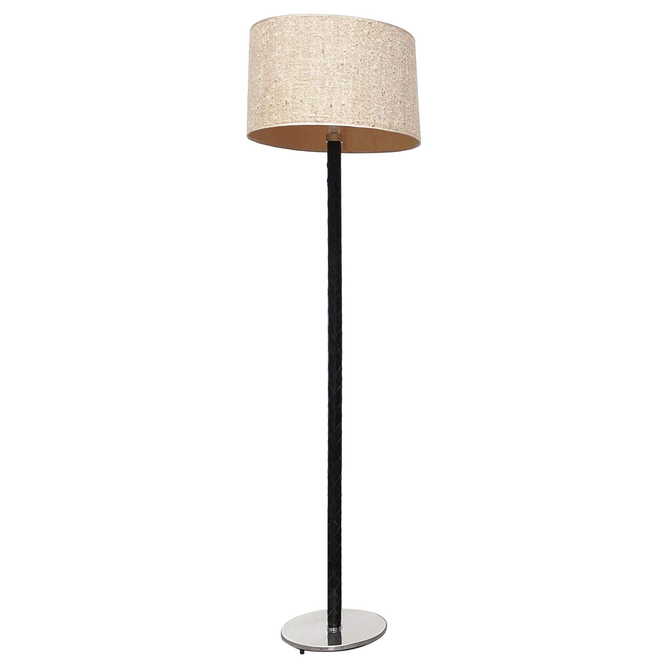 Mid-Century Modern Danish Flet Leather Floor Lamp Jo Hammerborg Fog & Mørup