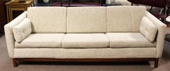 Mid-Century Modern Danish Folke Ohlsson DUX 3-Seat Sofa on Walnut Base 1960s