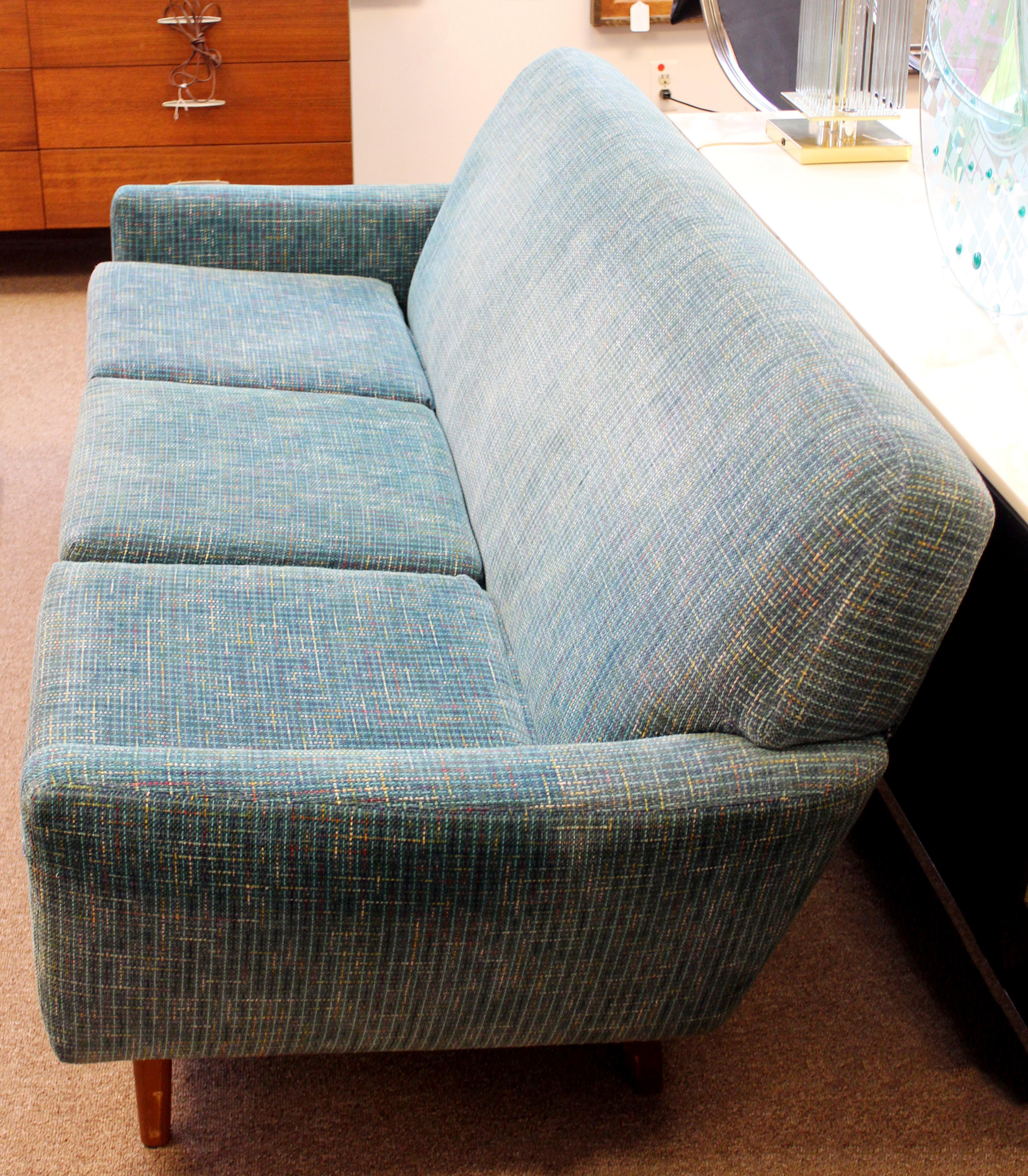 Scandinavian Mid-Century Modern Danish Folke Ohlsson DUX 3-Seat Sofa on Walnut Base, 1960s