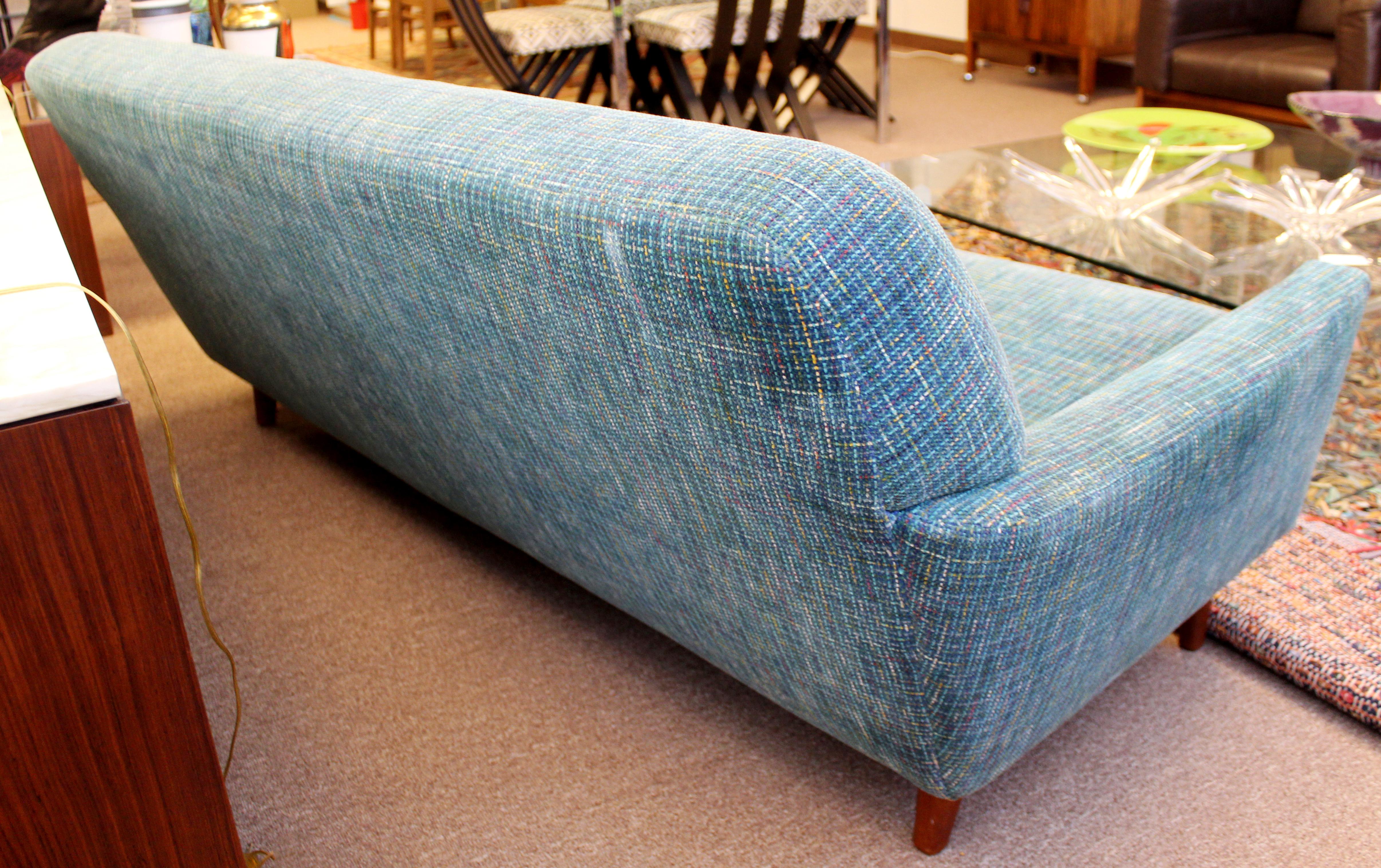 Mid-20th Century Mid-Century Modern Danish Folke Ohlsson DUX 3-Seat Sofa on Walnut Base, 1960s