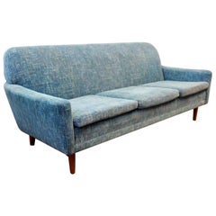 Mid-Century Modern Danish Folke Ohlsson DUX 3-Seat Sofa on Walnut Base, 1960s