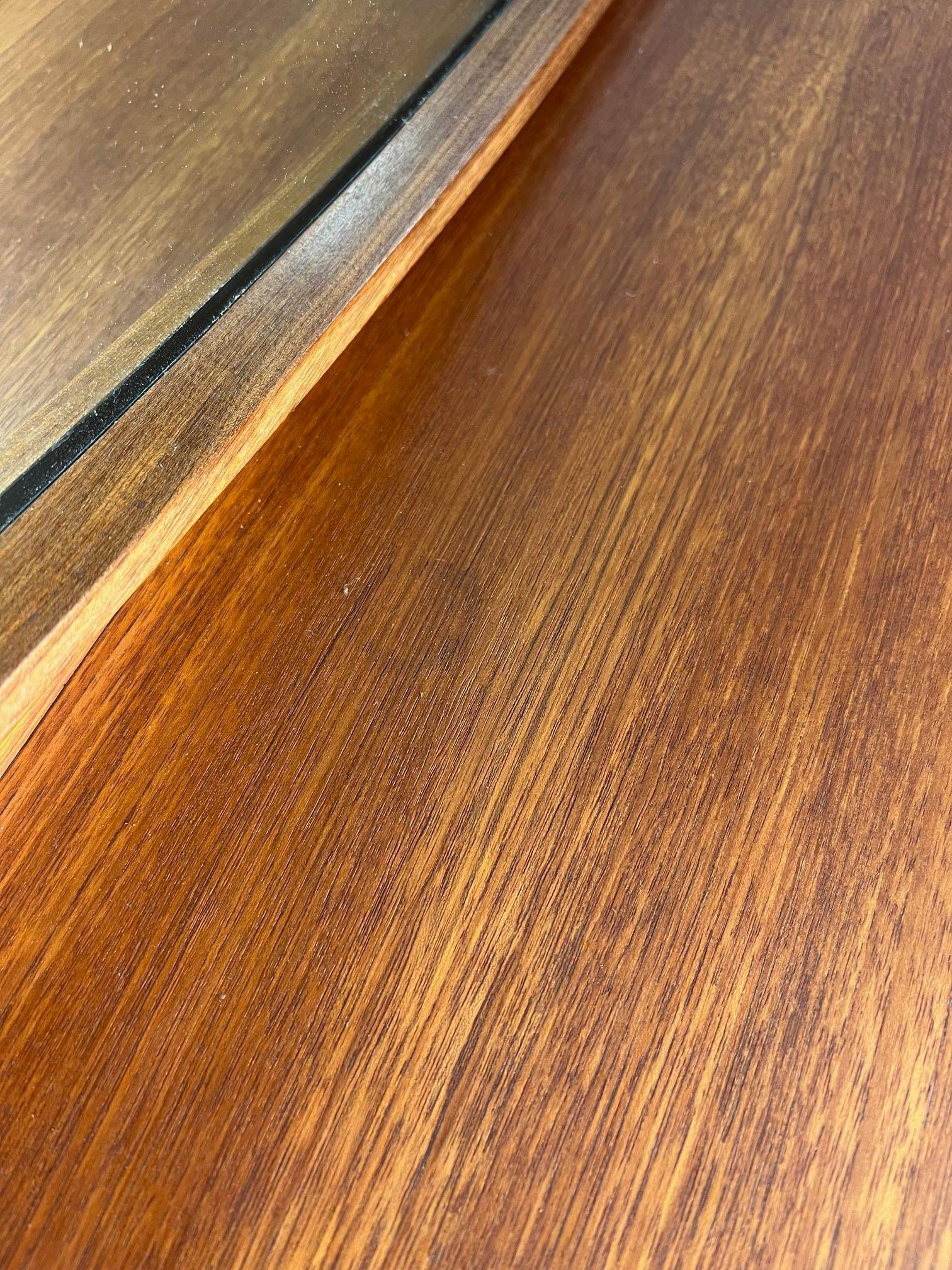 Mid Century Modern Danish G Plan Kofod Larsen Teak Vanity with Mirror For Sale 10