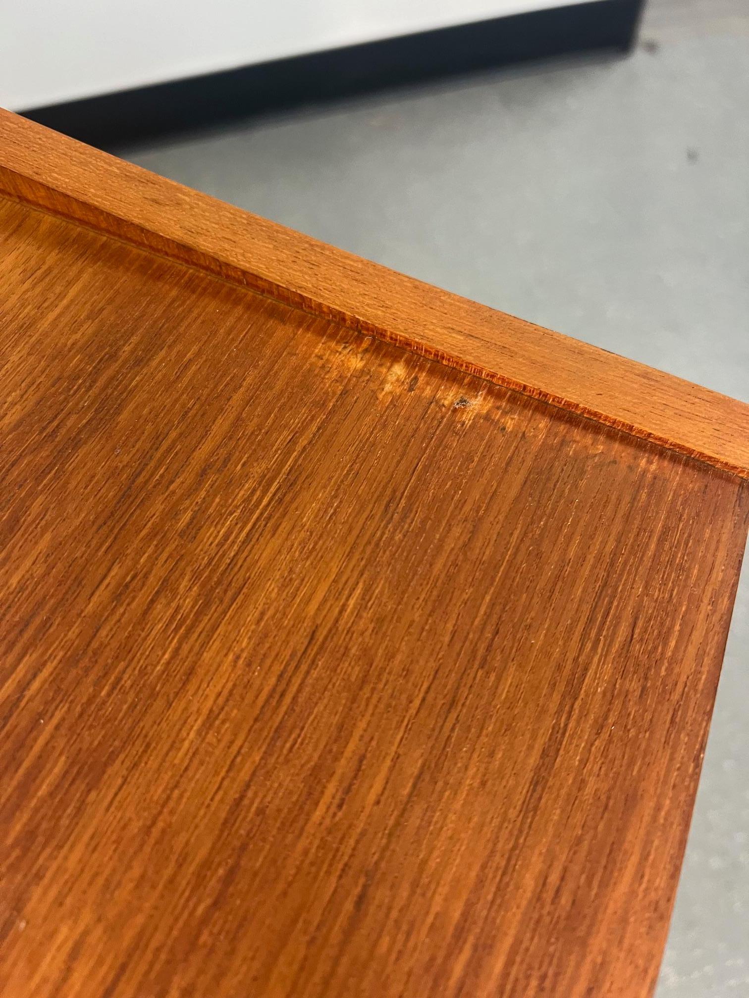 Mid Century Modern Danish G Plan Kofod Larsen Teak Vanity with Mirror For Sale 11