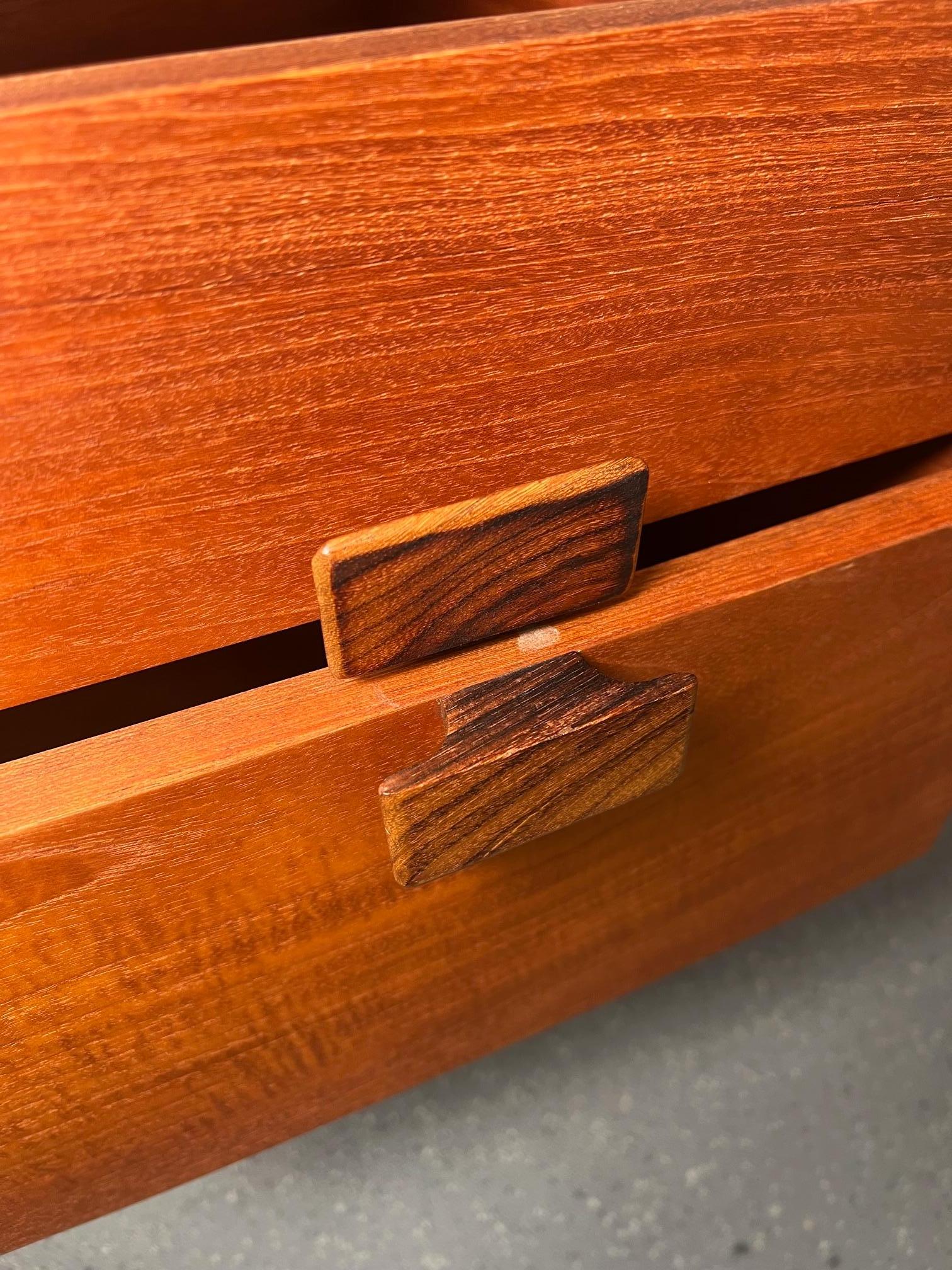 20th Century Mid Century Modern Danish G Plan Kofod Larsen Teak Vanity with Mirror For Sale