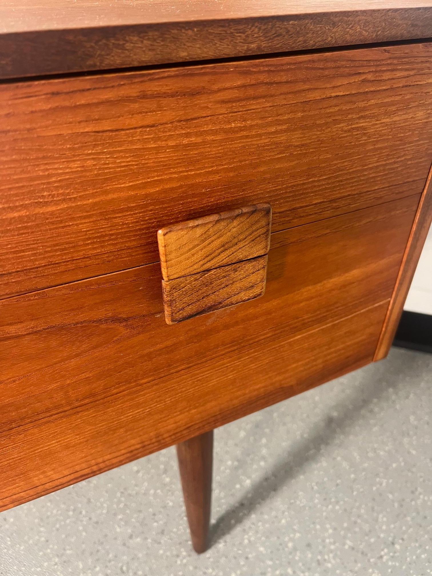 Mid Century Modern Danish G Plan Kofod Larsen Teak Vanity with Mirror For Sale 2