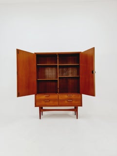 Mid Century Modern danish highboard teak Sideboard, 1960s