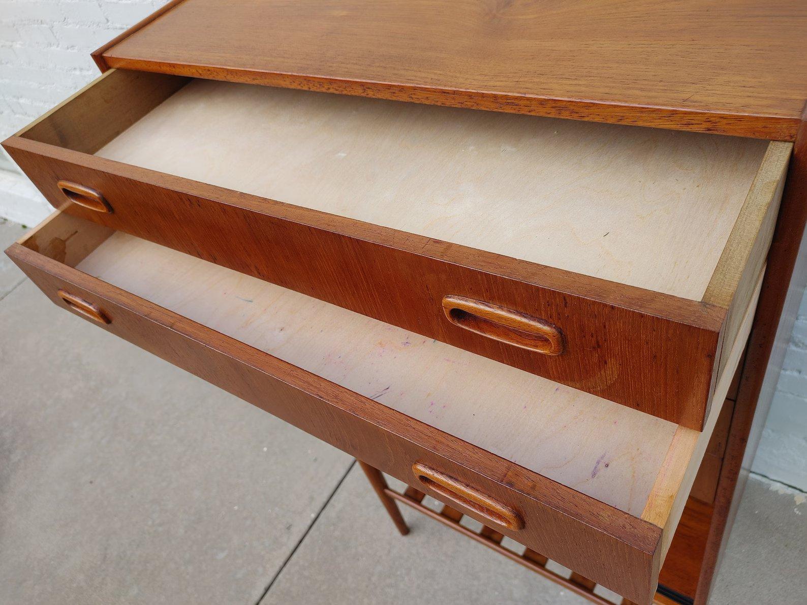 Mid-Century Modern Mid Century Modern Danish Inspired Teak Cabinet For Sale