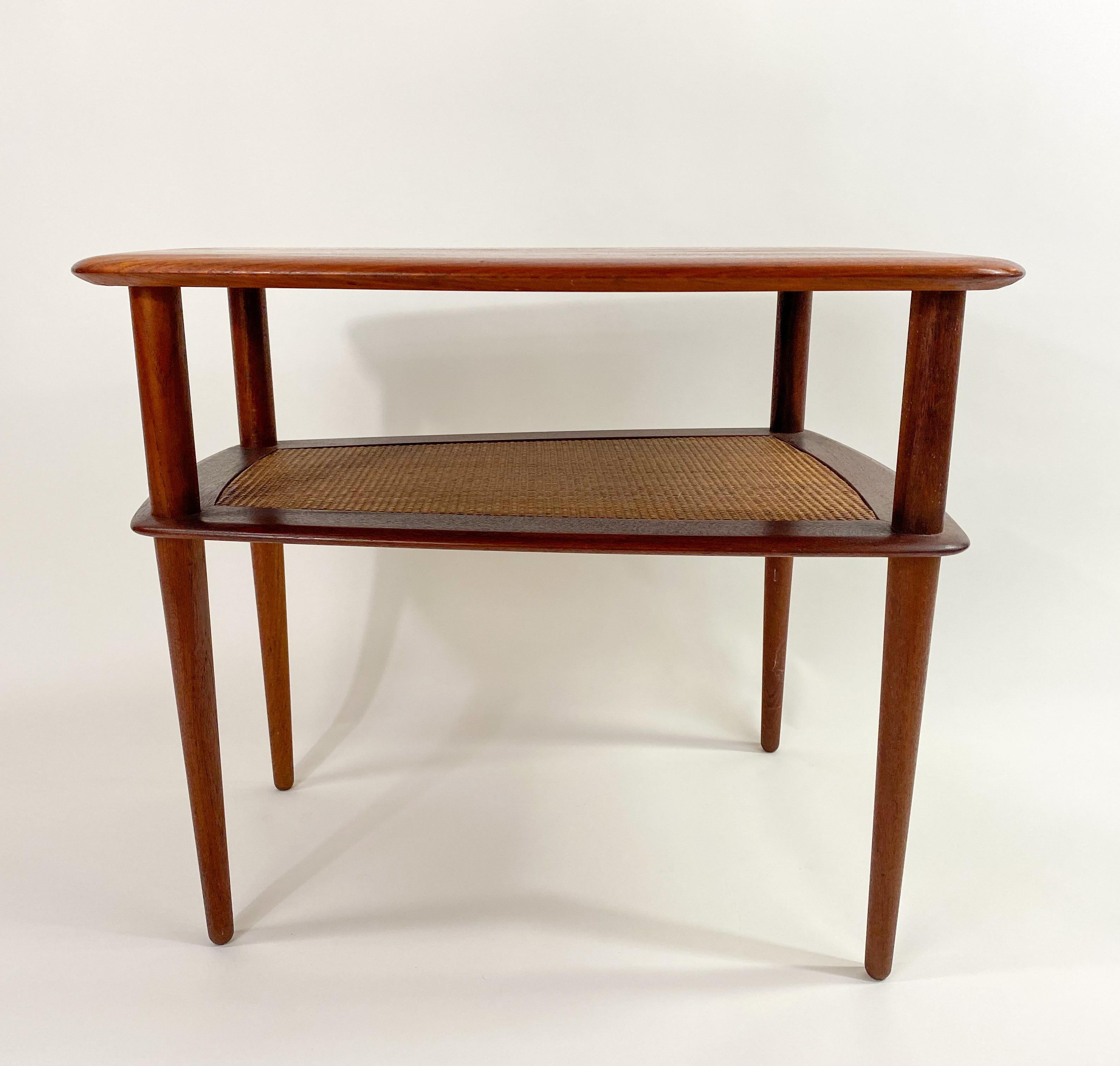 Mid-Century Modern Danish John Stuart Two Tier Wooden Side or End Table, a Pair 2