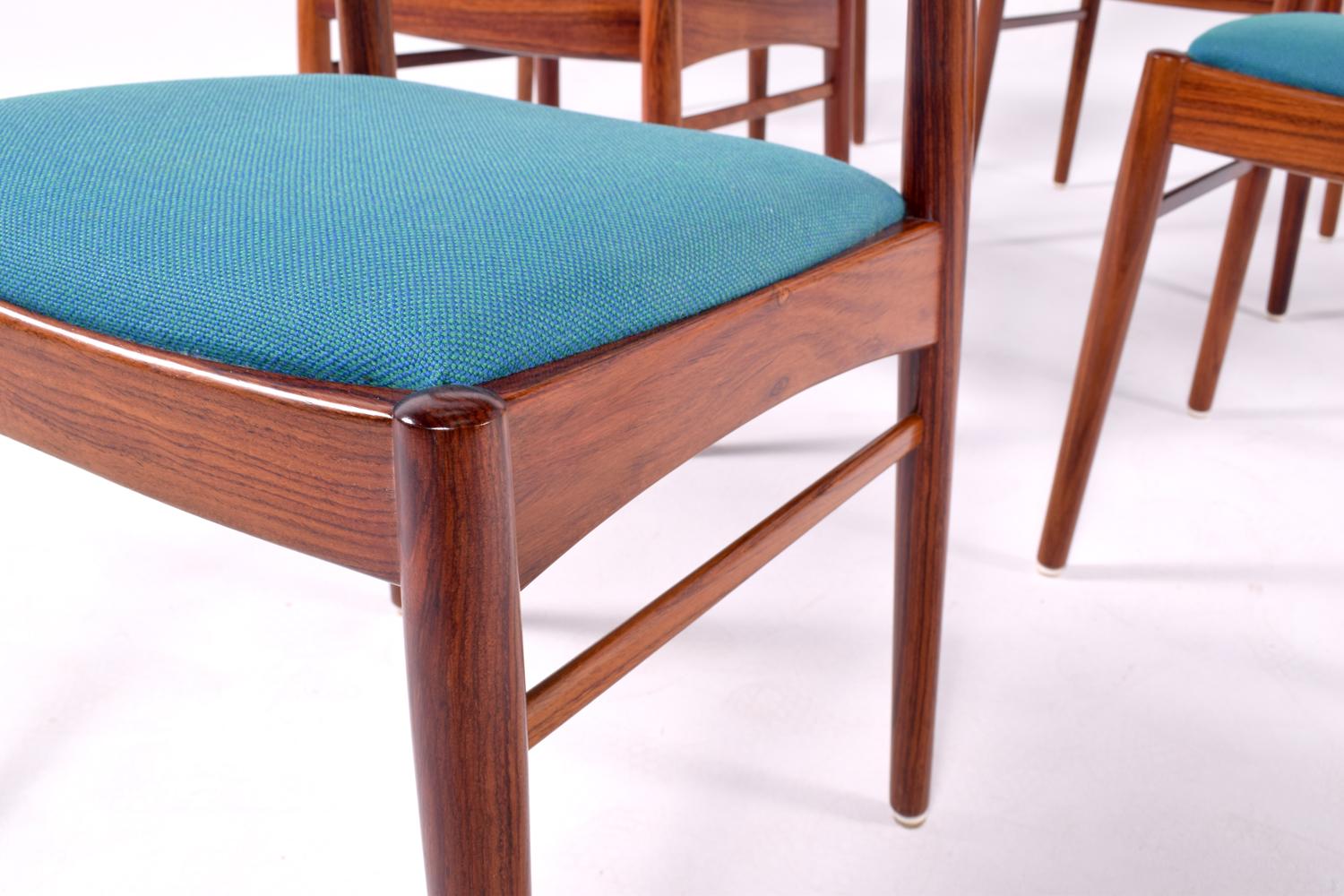 Mid-20th Century Mid-Century Modern Danish K.S. Møbler Rosewood Dining Chairs