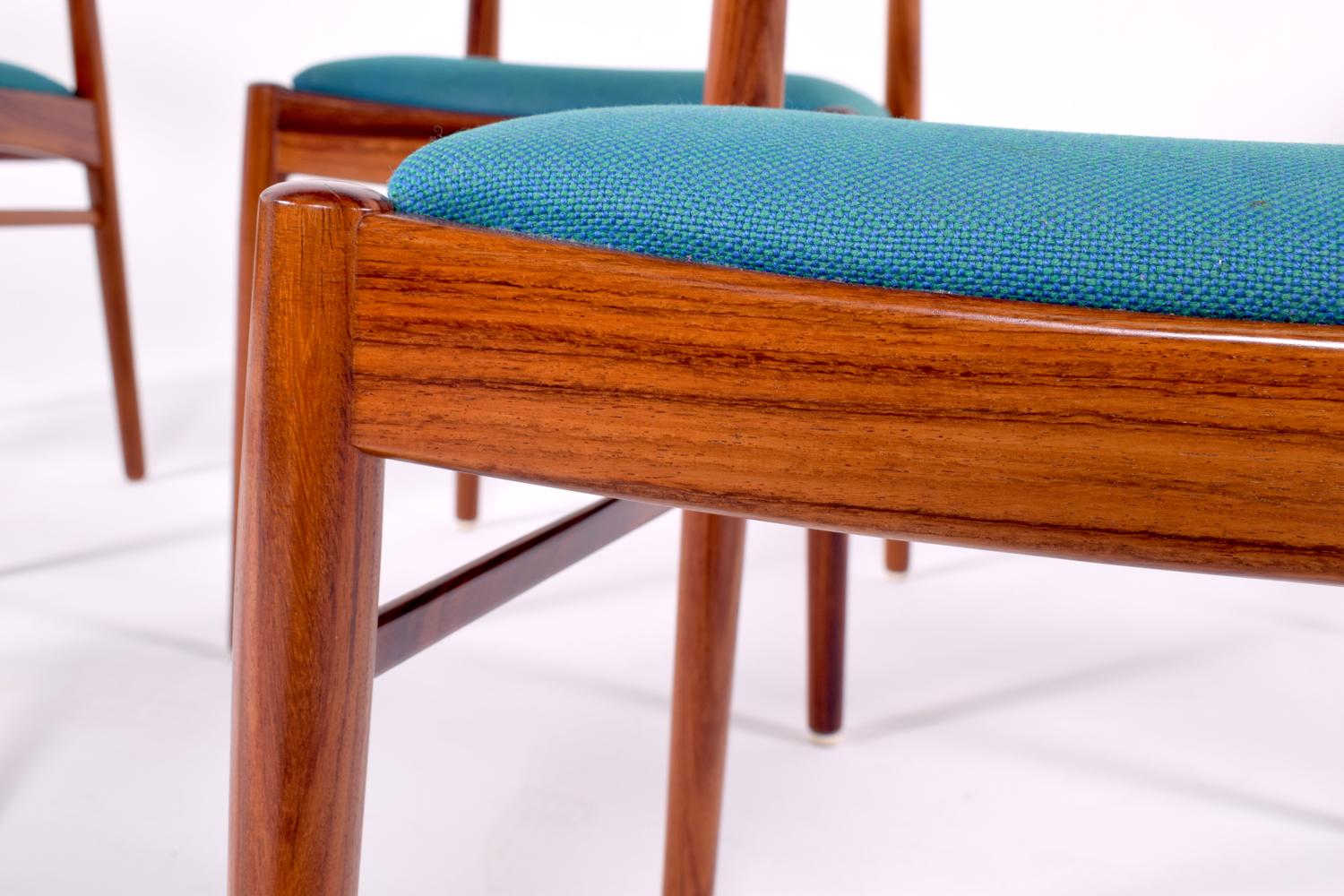 Mid-Century Modern Danish K.S. Møbler Rosewood Dining Chairs 1