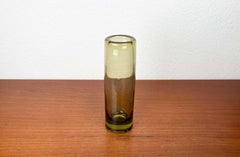 Mid-Century Modern Danish Labrador Green Glass Vase Per Lütken Holmegaard, 1950s