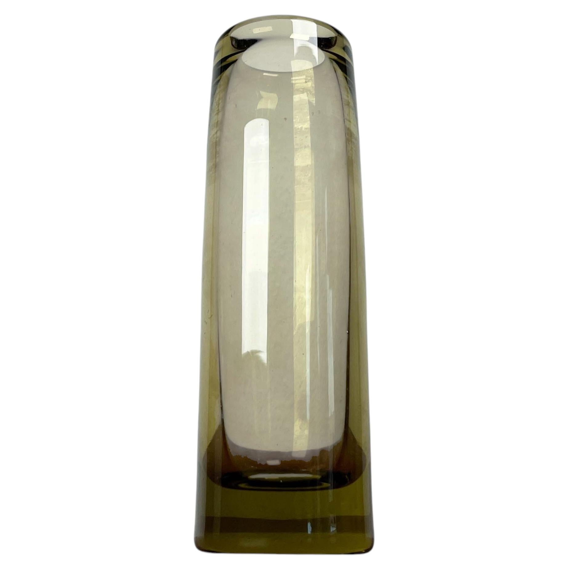 Mid-Century Modern Danish Labrador Green Glass Vase Per Lütken Holmegaard, 1950s