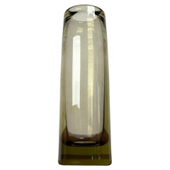 Mid-Century Modern Danish Labrador Green Glass Vase Per Lütken Holmegaard, 1950s