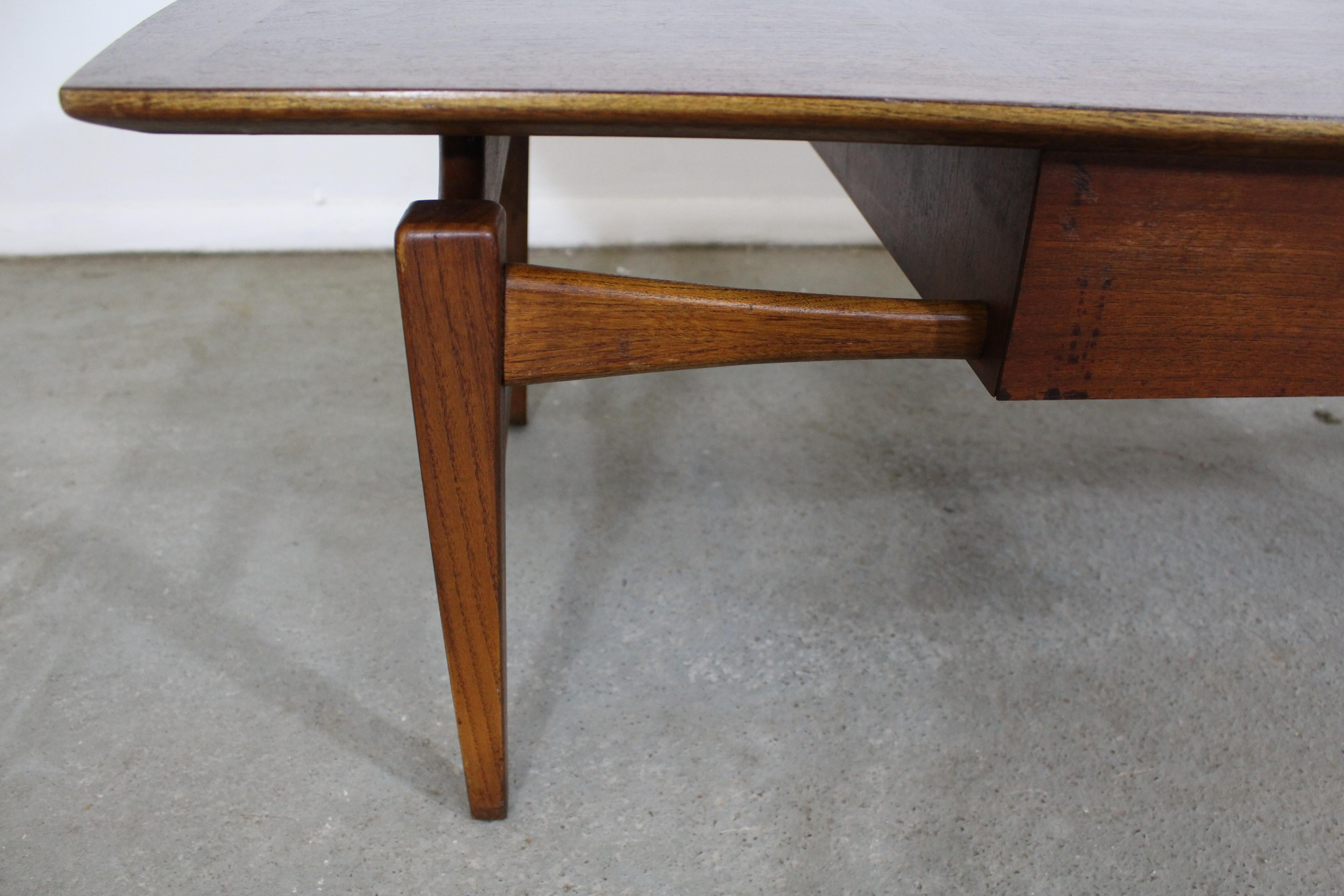 Mid-Century Modern Danish Lane 'Esteem' Caned Floating Top Coffee Table 98301 1