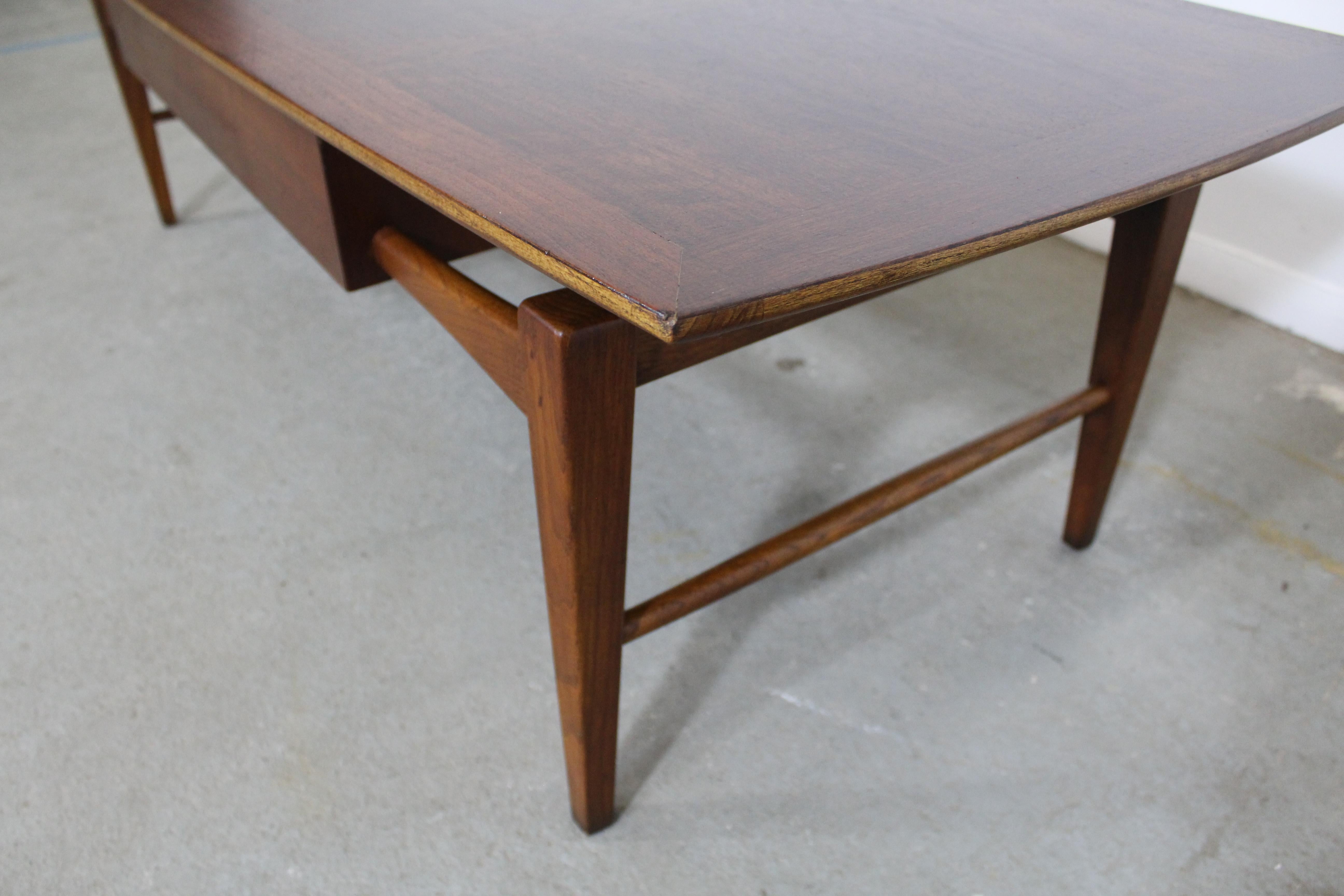 Mid-Century Modern Danish Lane 'Esteem' Caned Floating Top Coffee Table 98301 2
