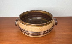Mid-Century Modern Danish Large Studio Pottery Bowl Tue Poulsen Tue Keramik