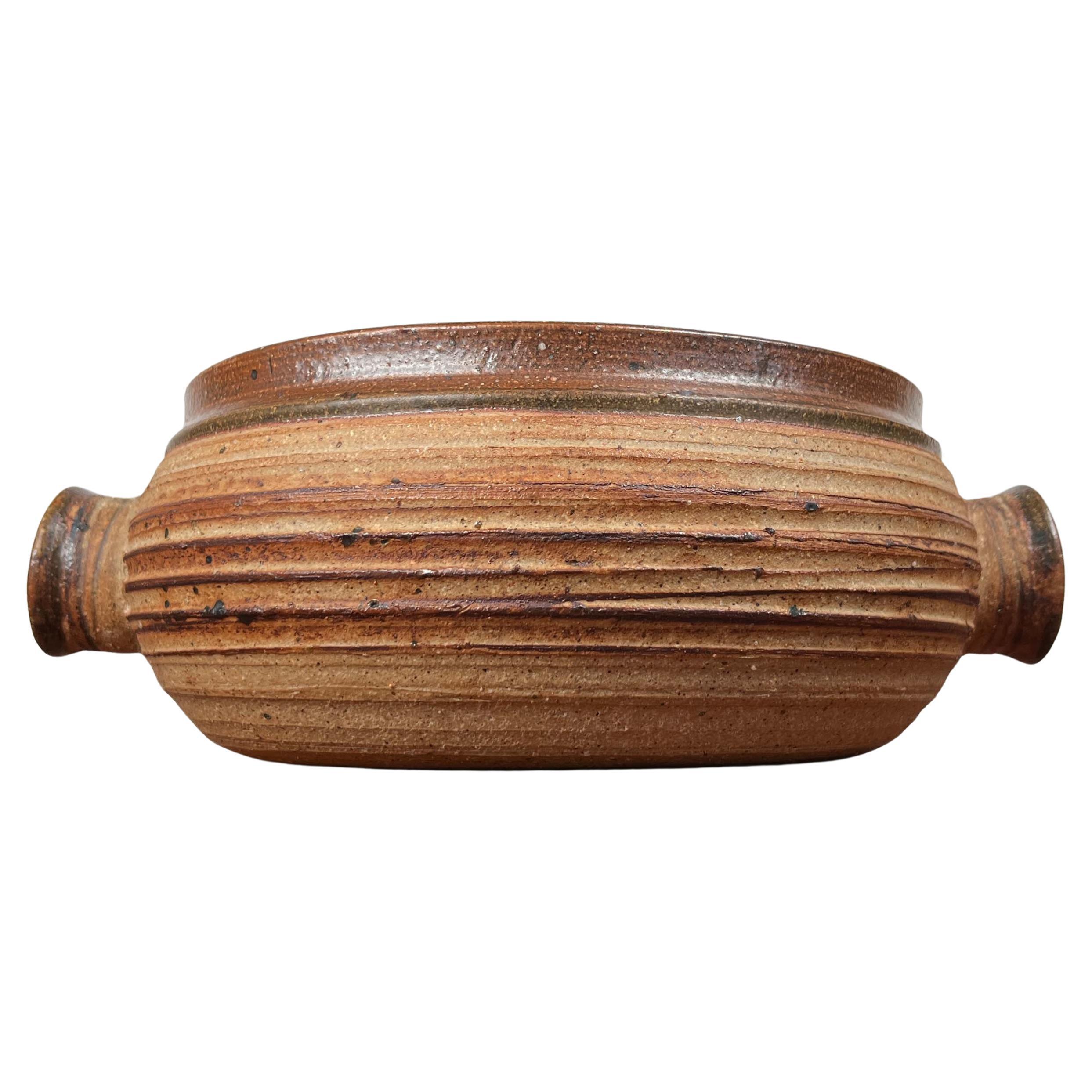 Mid-Century Modern Danish Large Studio Pottery Bowl Tue Poulsen Tue Keramik in vendita