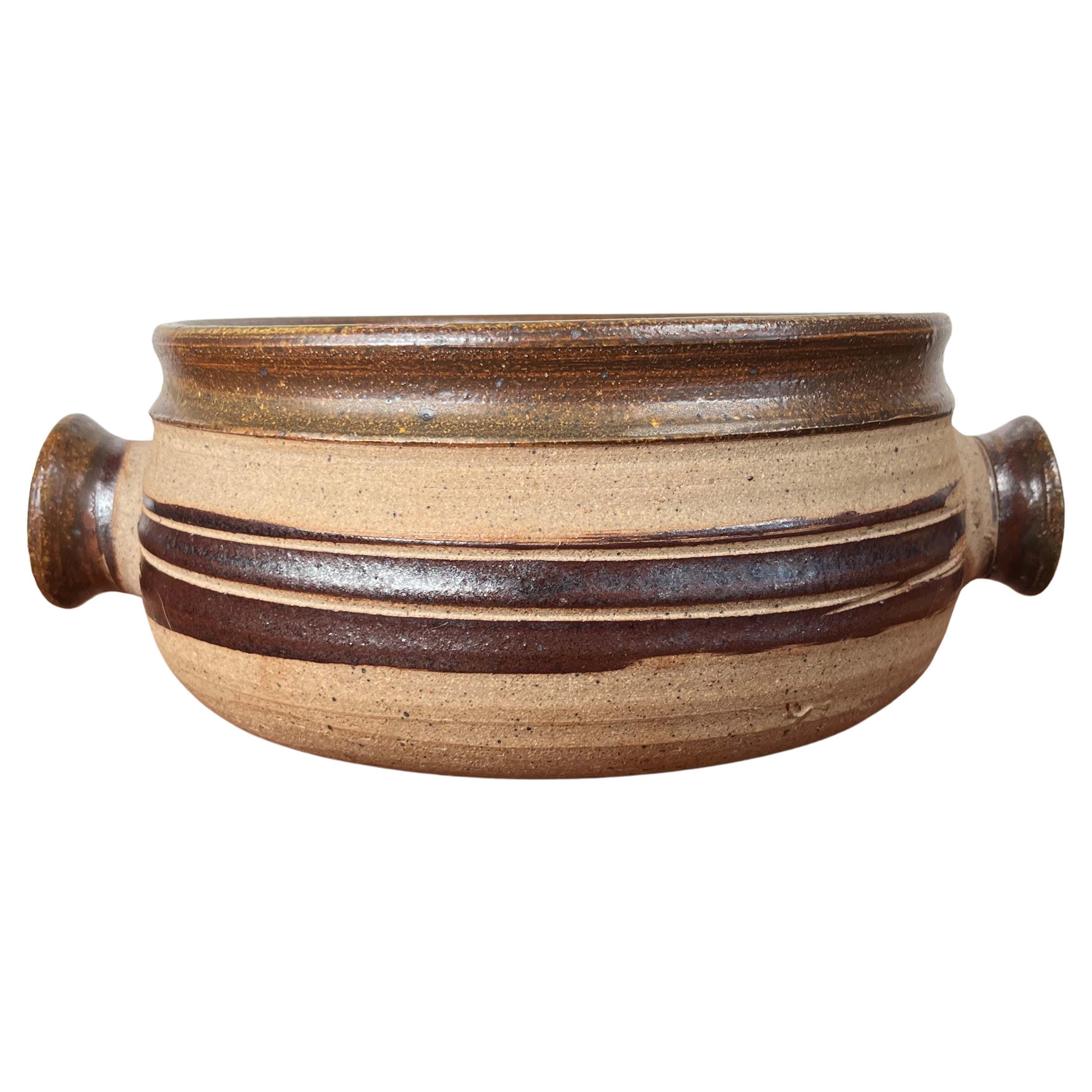 Mid-Century Modern Danish Large Studio Pottery Bowl Tue Poulsen Tue Keramik