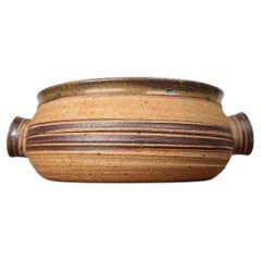 Mid-Century Modern Danish Large Studio Pottery Bowl Tue Poulsen Tue Keramik