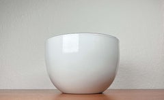 Mid-Century Modern Danish Large White Enamel Bowl, 1960s