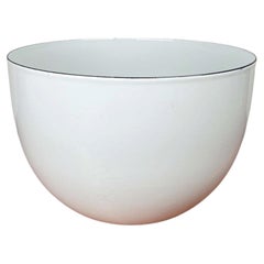 Mid-Century Modern Danish Large White Enamel Bowl, 1960s