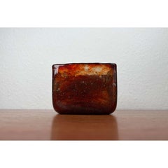 Moderne dänische Lava-Kunstglasschale aus der Jahrhundertmitte von Per Lütken für Holmegaard 1960s