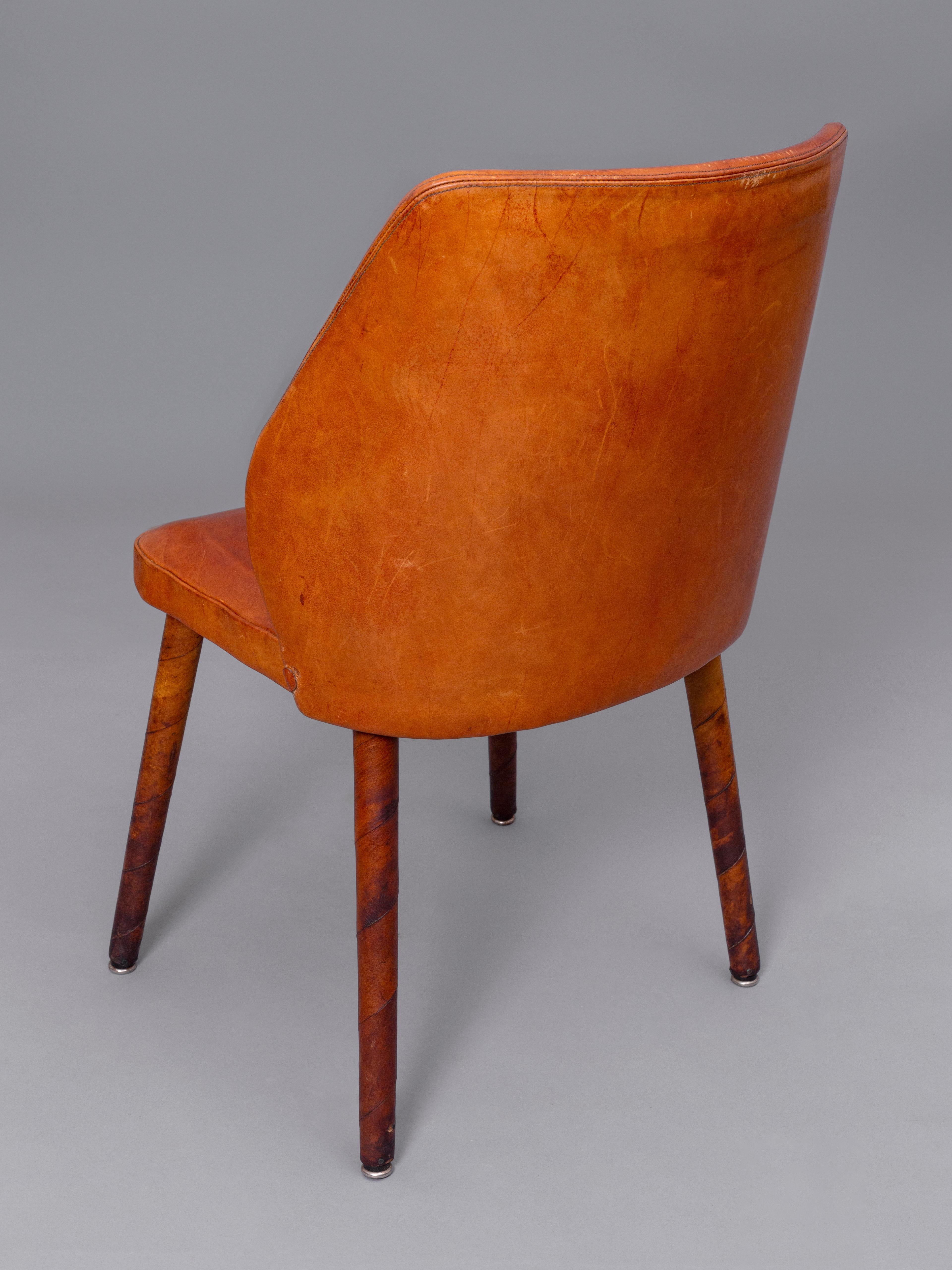 Mid-20th Century Mid-century Modern Danish Leather Chair, 1960s For Sale