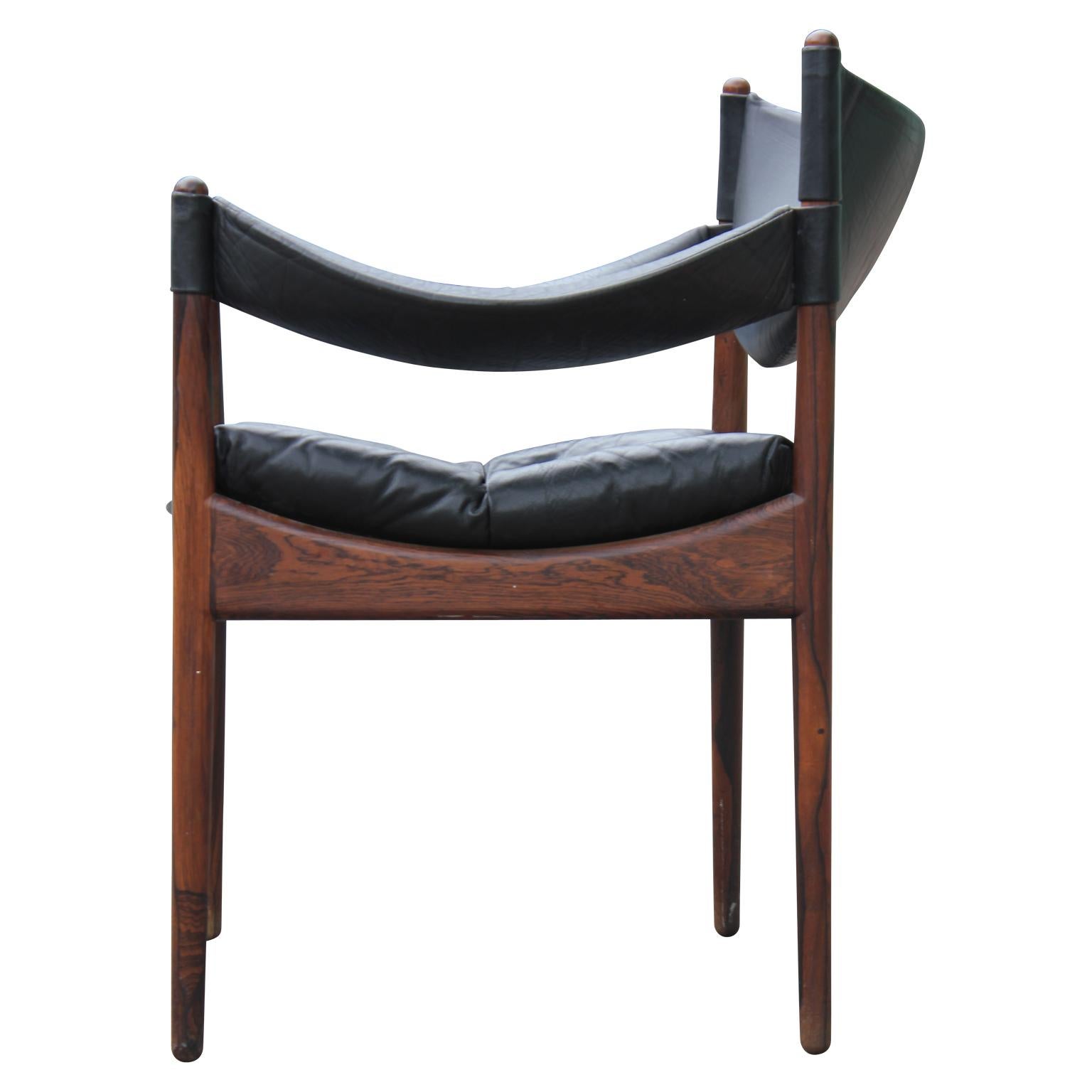 Mid-Century Modern Danish Lounge Chair in Rosewood Model Modus by Kristian Vedel In Excellent Condition In Houston, TX