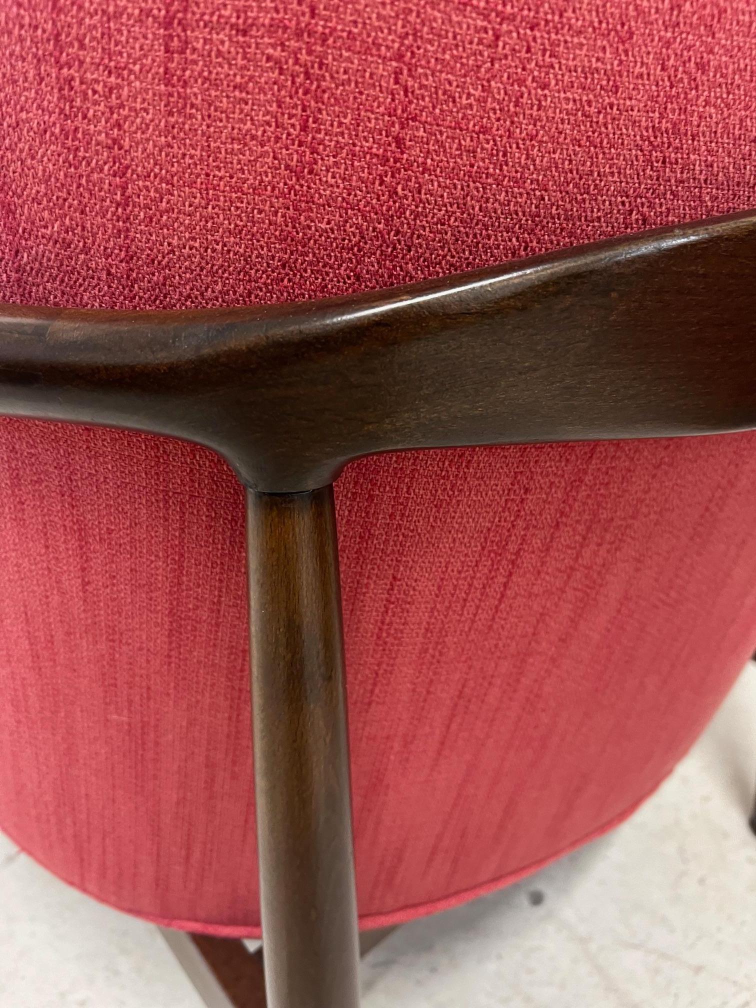 Mid Century Modern Danish Lounge Club Barrel Chairs By Finn Andersen For Selig 3