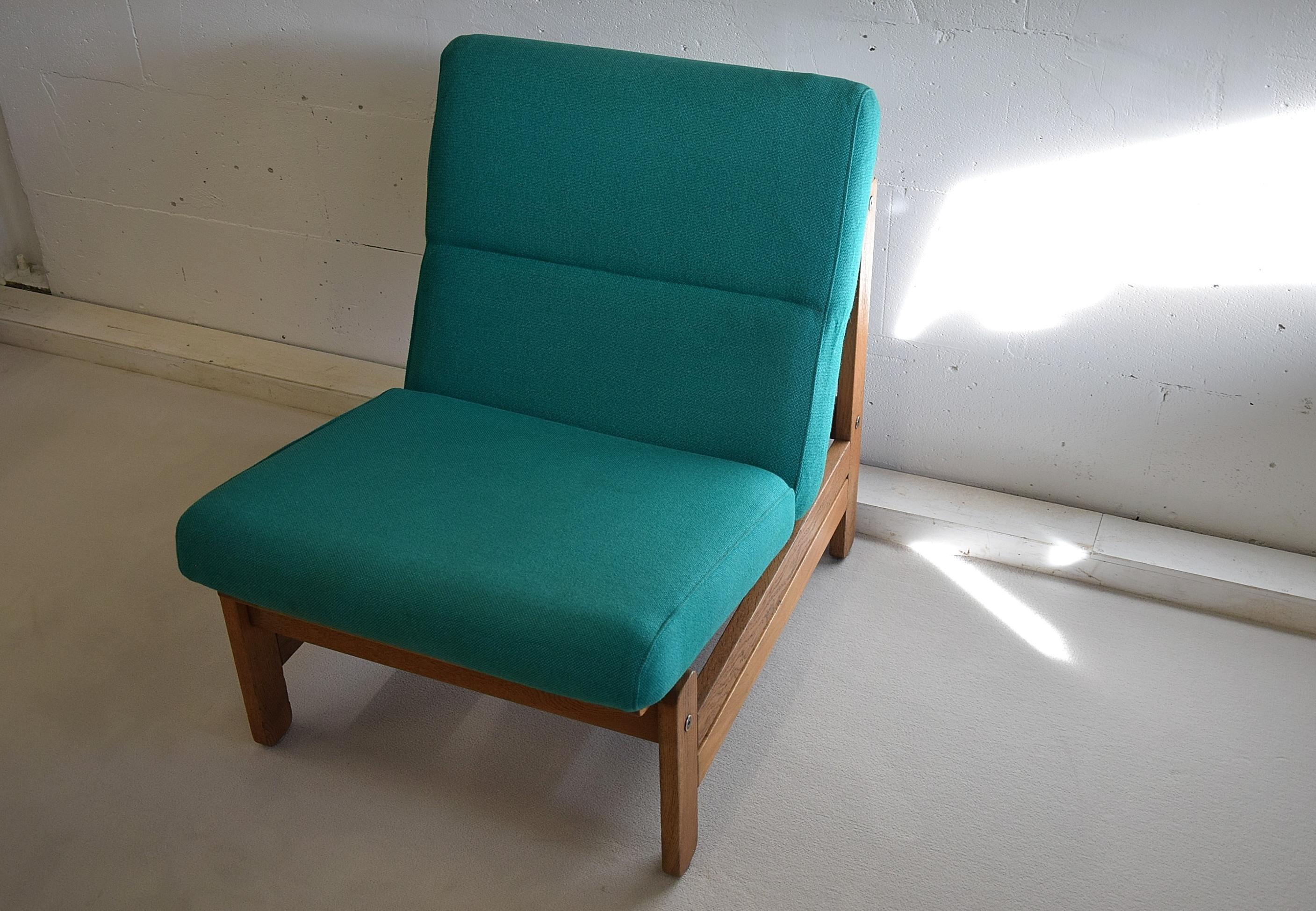 Grünes dänisches Lounge-Set, Mid-Century Modern, Modern (Eichenholz) im Angebot